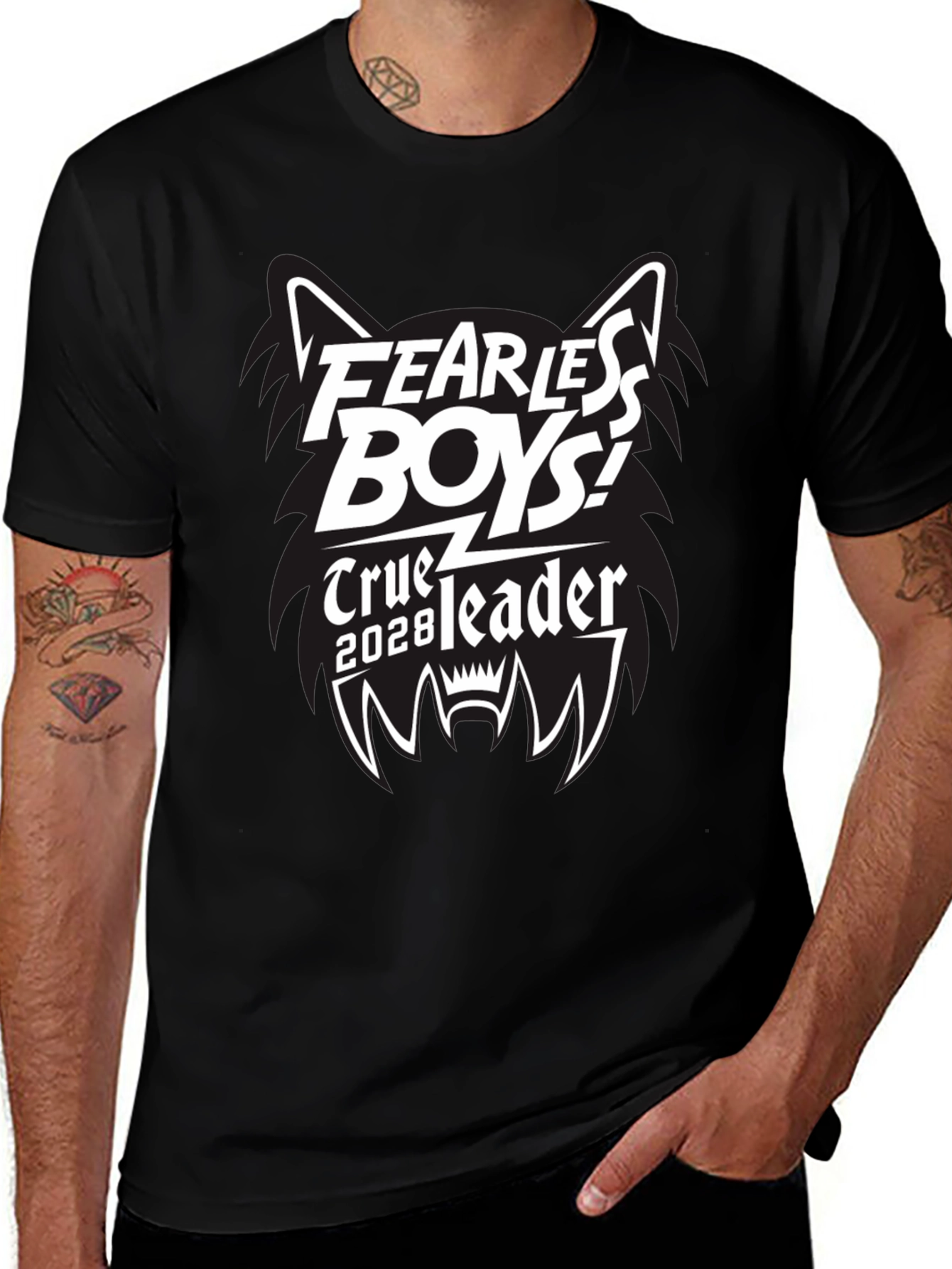 Black Fearless Boys Graphic Tee - True Leader 2028 main image
