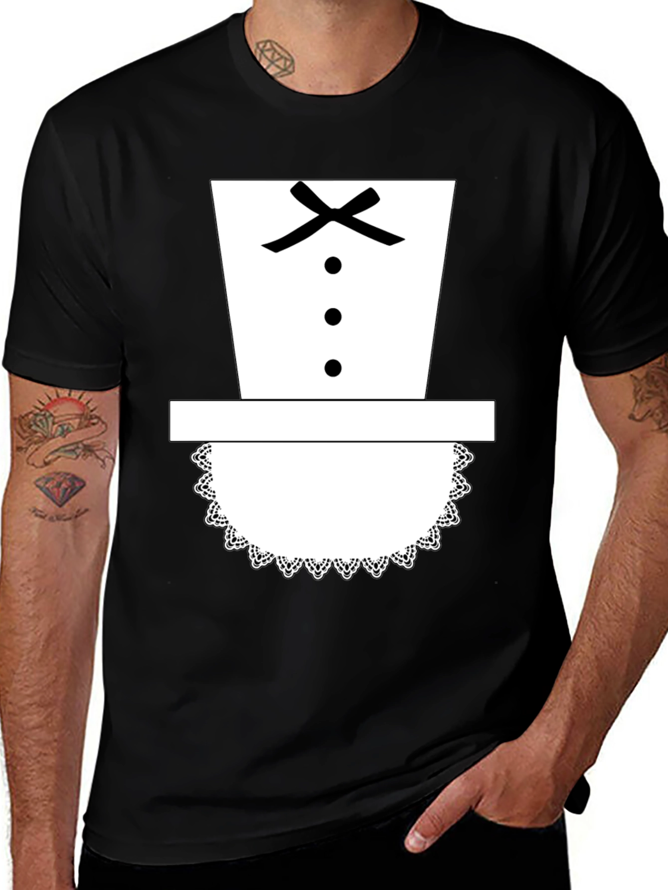 Variant 2 of Maid Costume Graphic Tee - Novelty Apparel