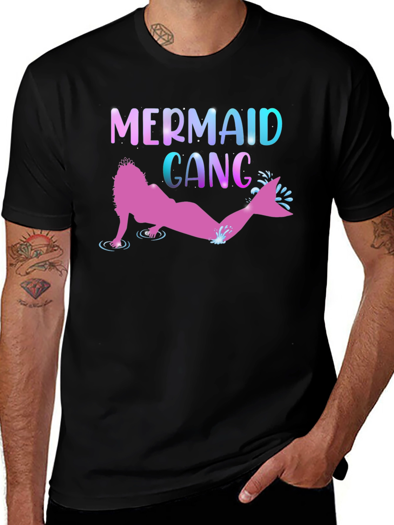 Variant 29 of Mermaid Gang Black Graphic T-Shirt
