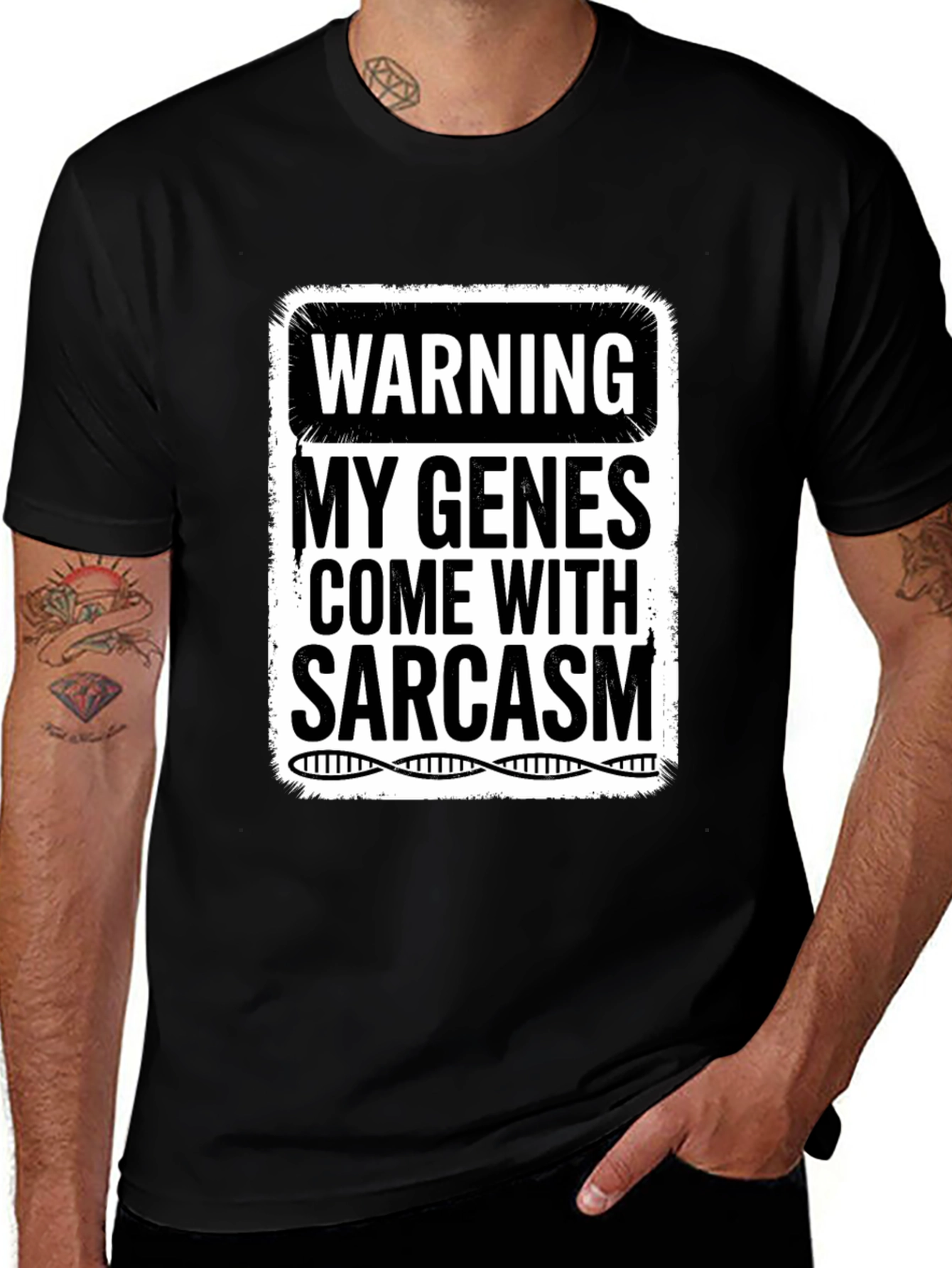 Variant 11 of Sarcastic Genes Graphic Tee - Humor T-Shirt