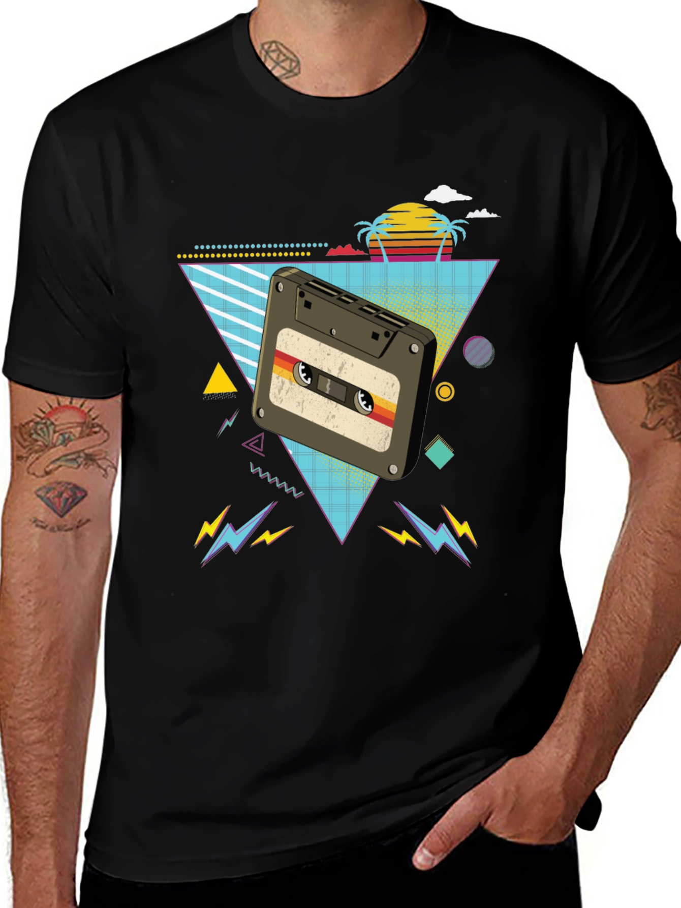 Variant 4 of Retro Cassette Graphic Tee