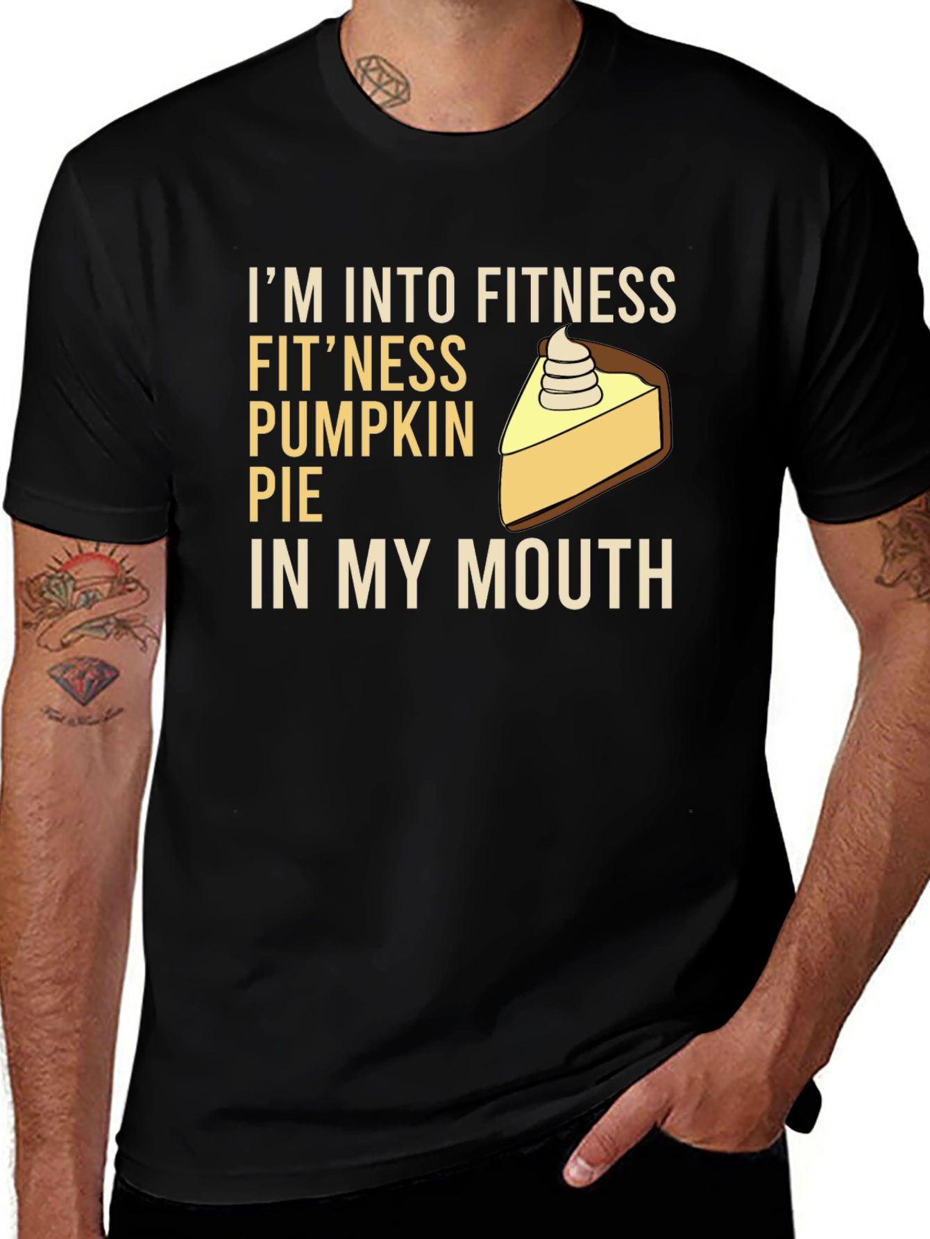 Variant 8 of Fitness Pumpkin Pie T-Shirt - Funny Thanksgiving Tee