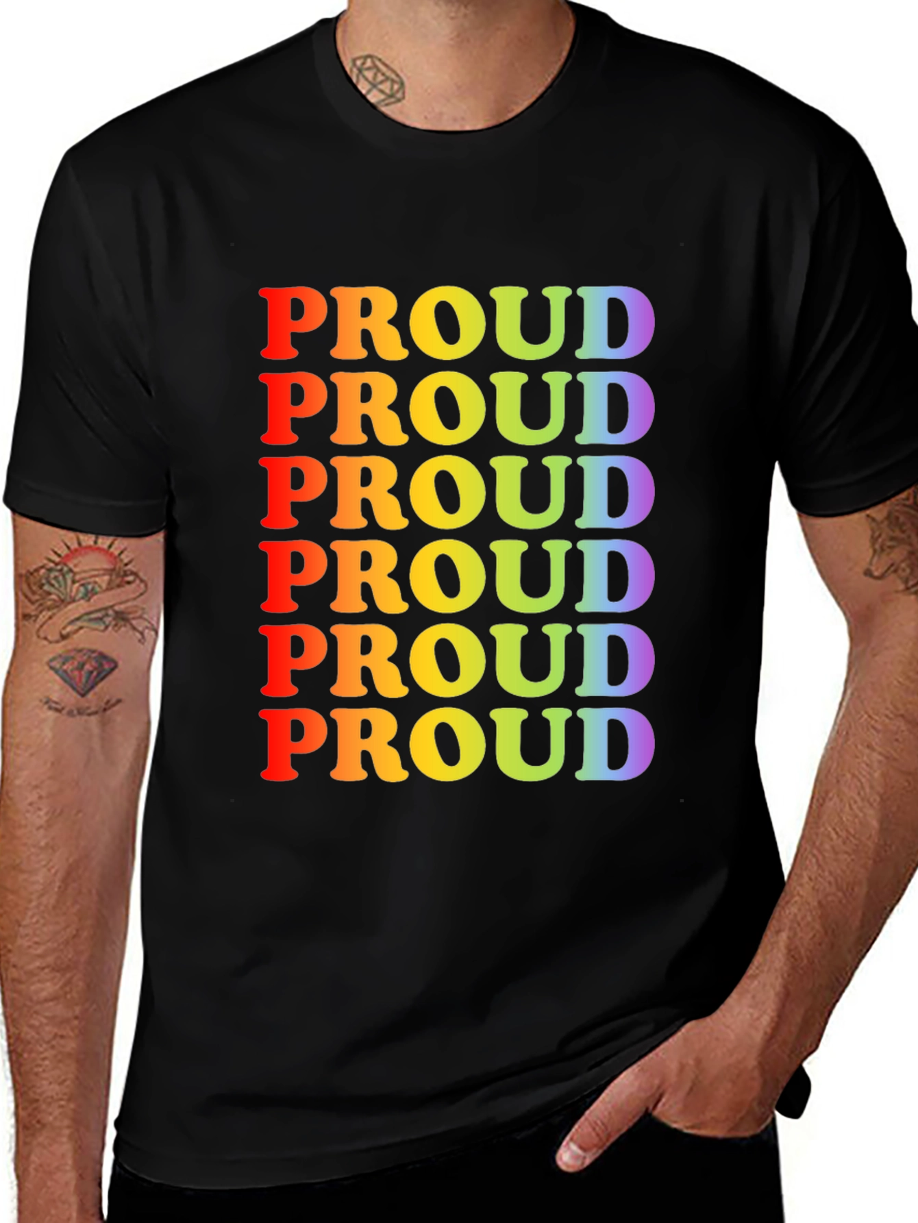 Variant 3 of Pride Proud Rainbow T-Shirt