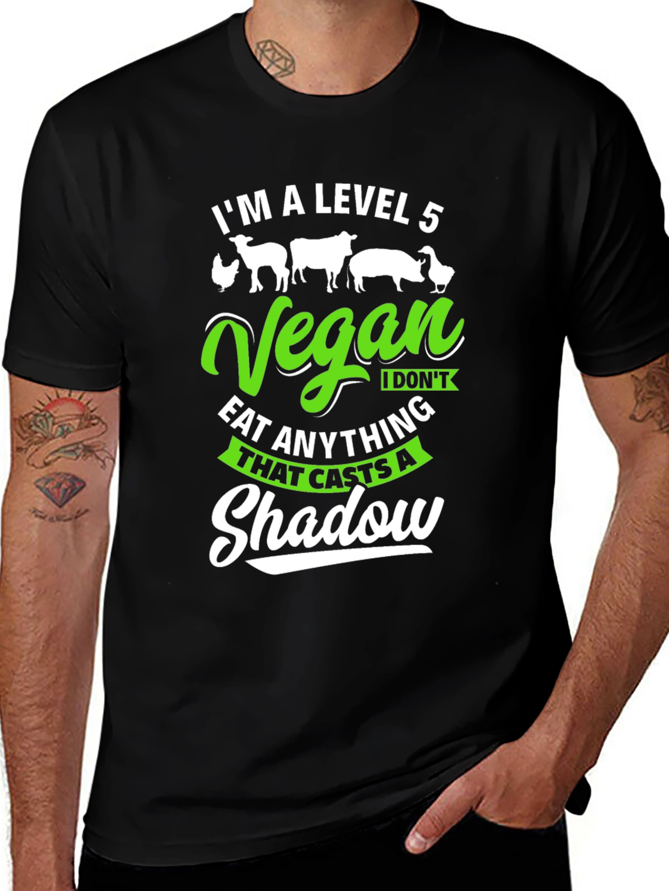 Variant 2 of Level 5 Vegan Graphic Tee - Shadow Caster