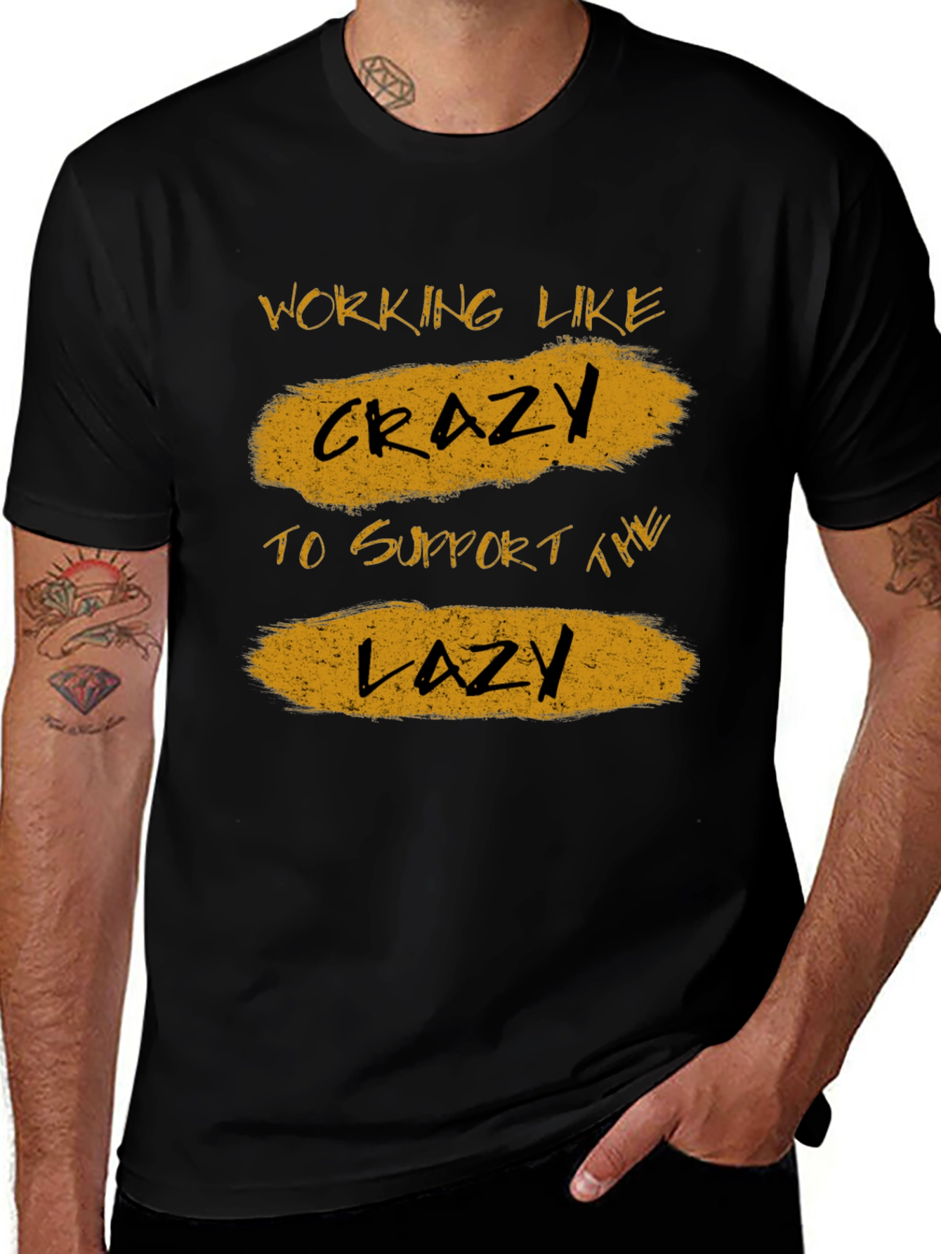 Variant 10 of Working Like Crazy T-Shirt - Funny Graphic Tee