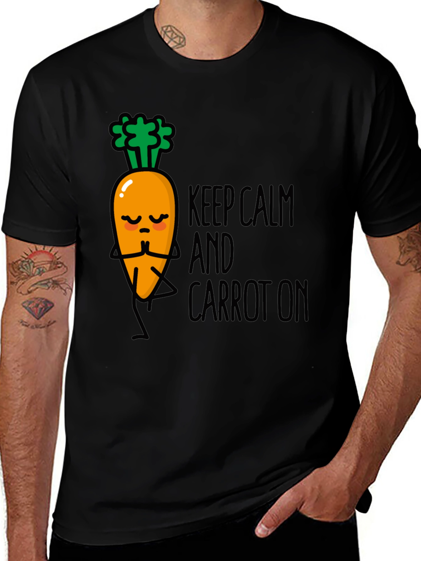Variant 20 of Keep Calm and Carrot On Graphic T-Shirt