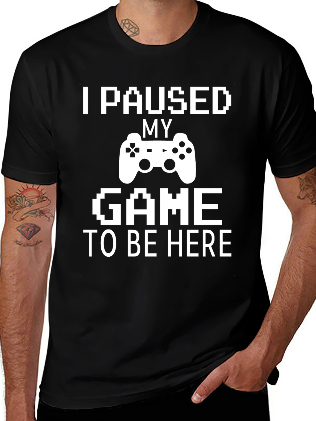 Variant 28 of I Paused My Game T-Shirt - Gamer Tee
