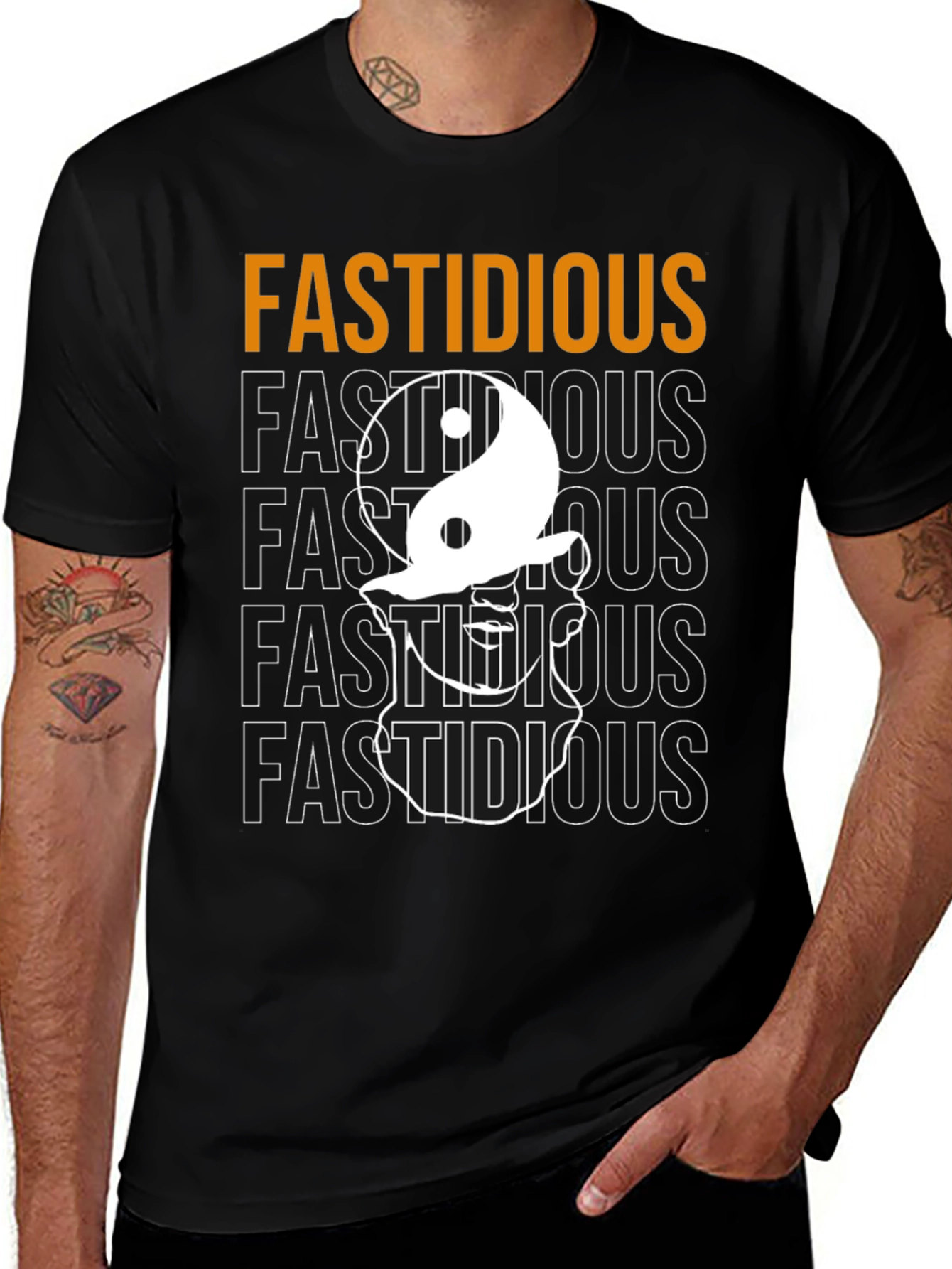Variant 20 of Fastidious Graphic Print Black T-Shirt