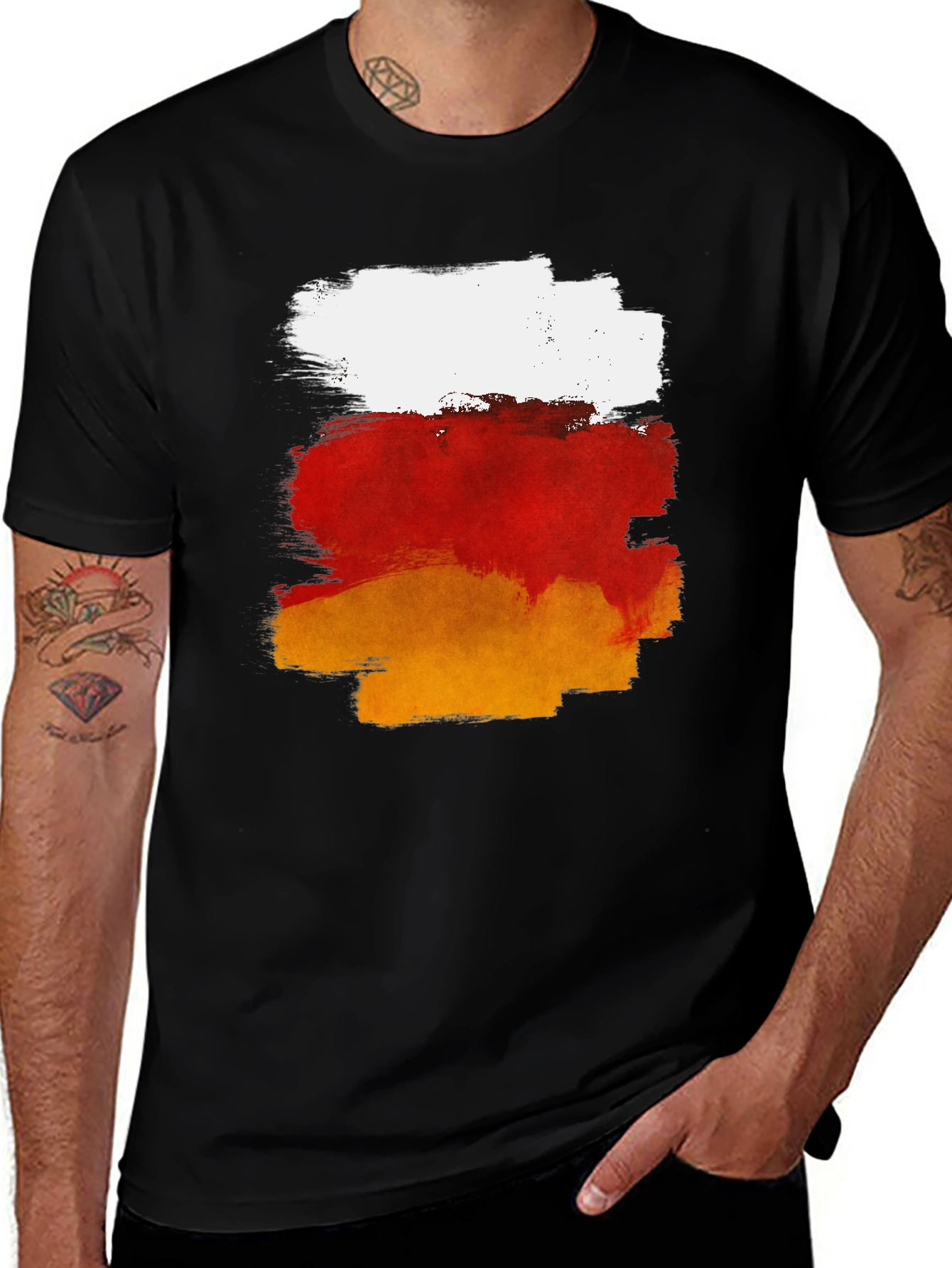 Abstract Brush Stroke Graphic T-Shirt