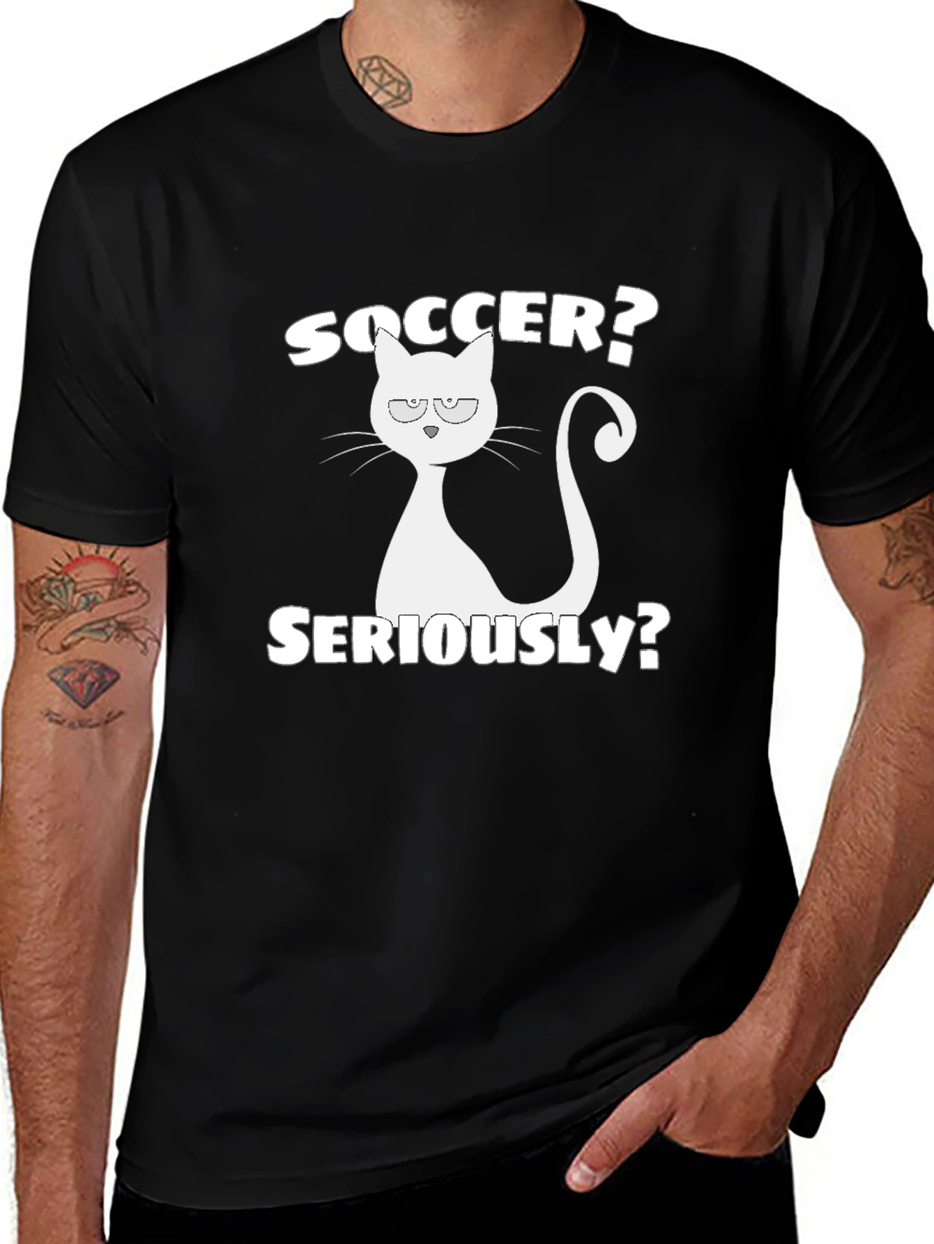Variant 28 of Soccer? Seriously? Cat Graphic T-Shirt