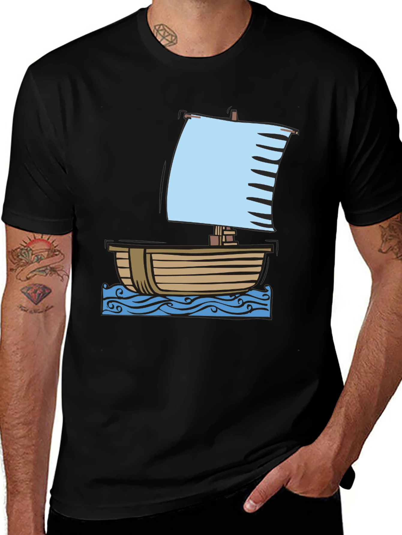 Variant 25 of Nautical Sailboat Graphic T-Shirt