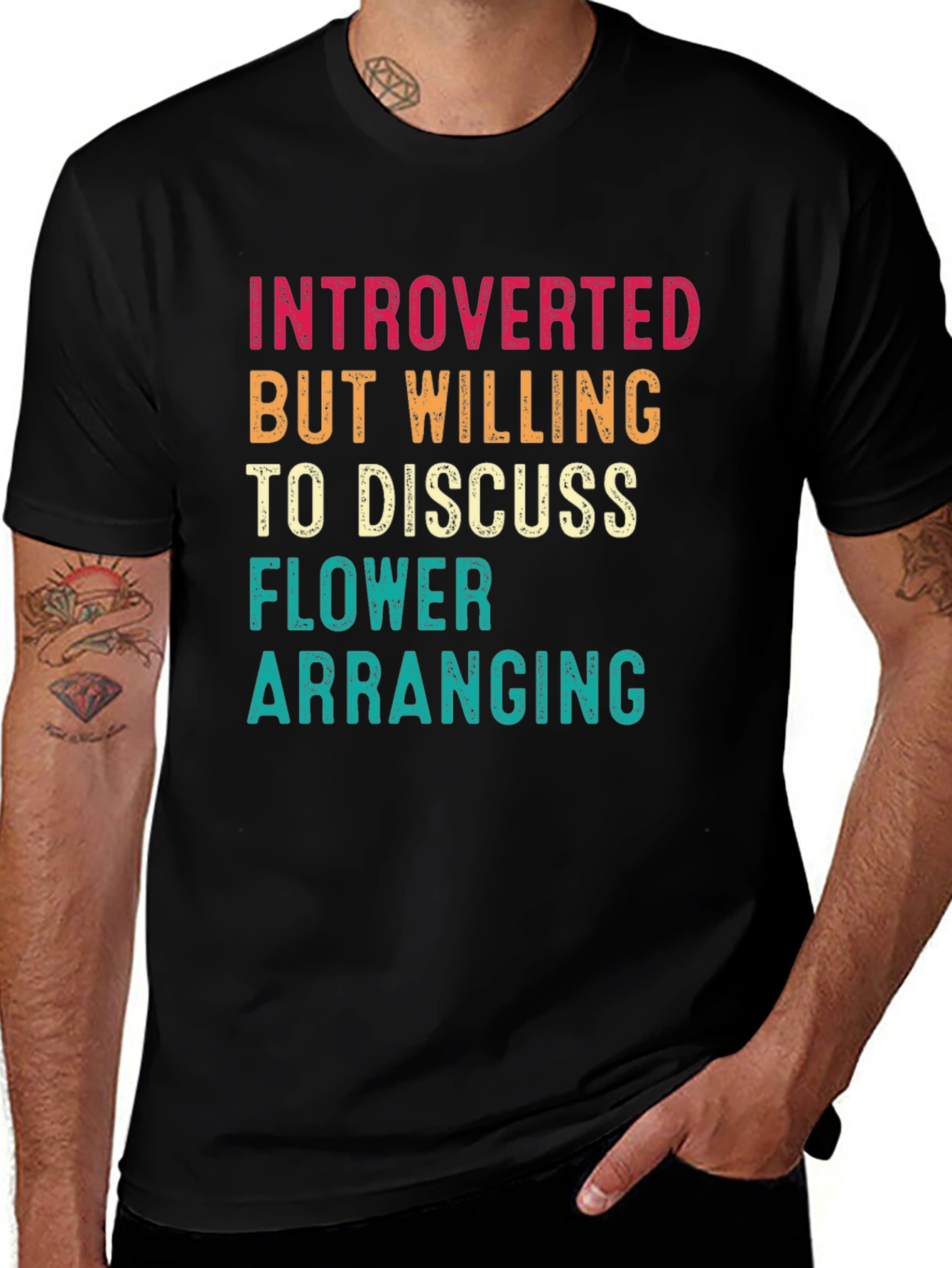 Variant 11 of Introverted Flower Arranging Graphic Tee
