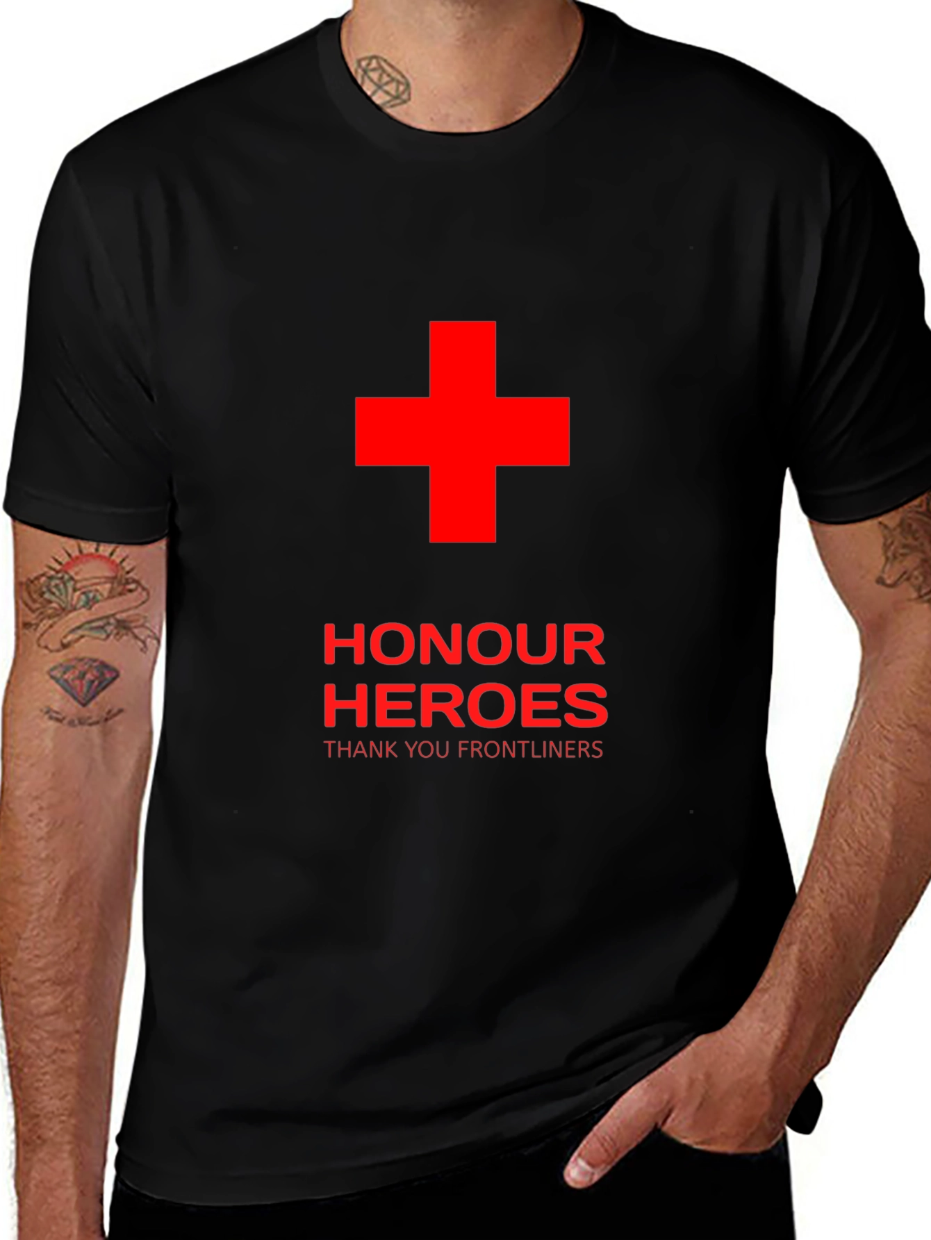 Honour Heroes Frontliners T-Shirt - Black