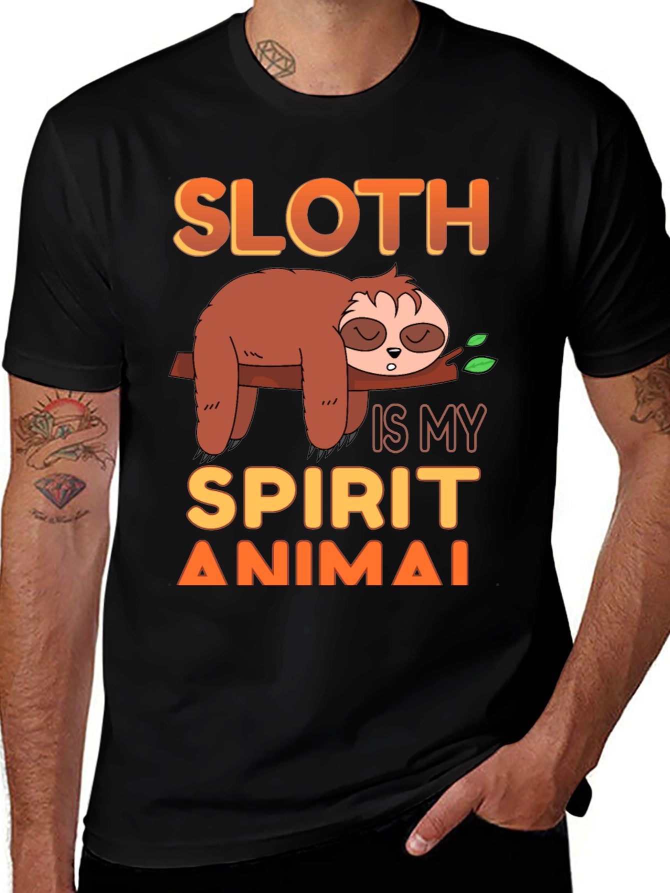 Variant 27 of Sloth Spirit Animal Graphic T-Shirt