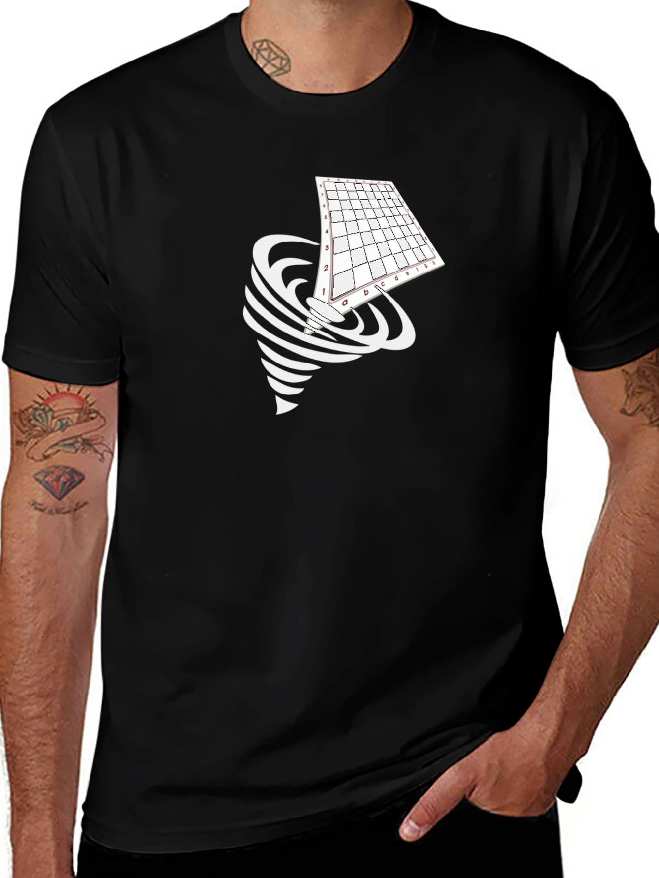 Variant 14 of Chess Tornado T-Shirt - Strategic Style