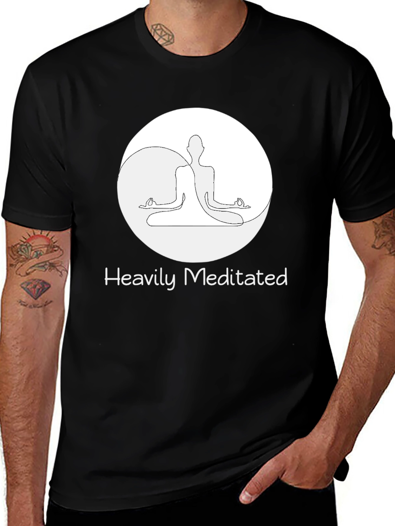 Variant 24 of Heavily Meditated Black T-Shirt
