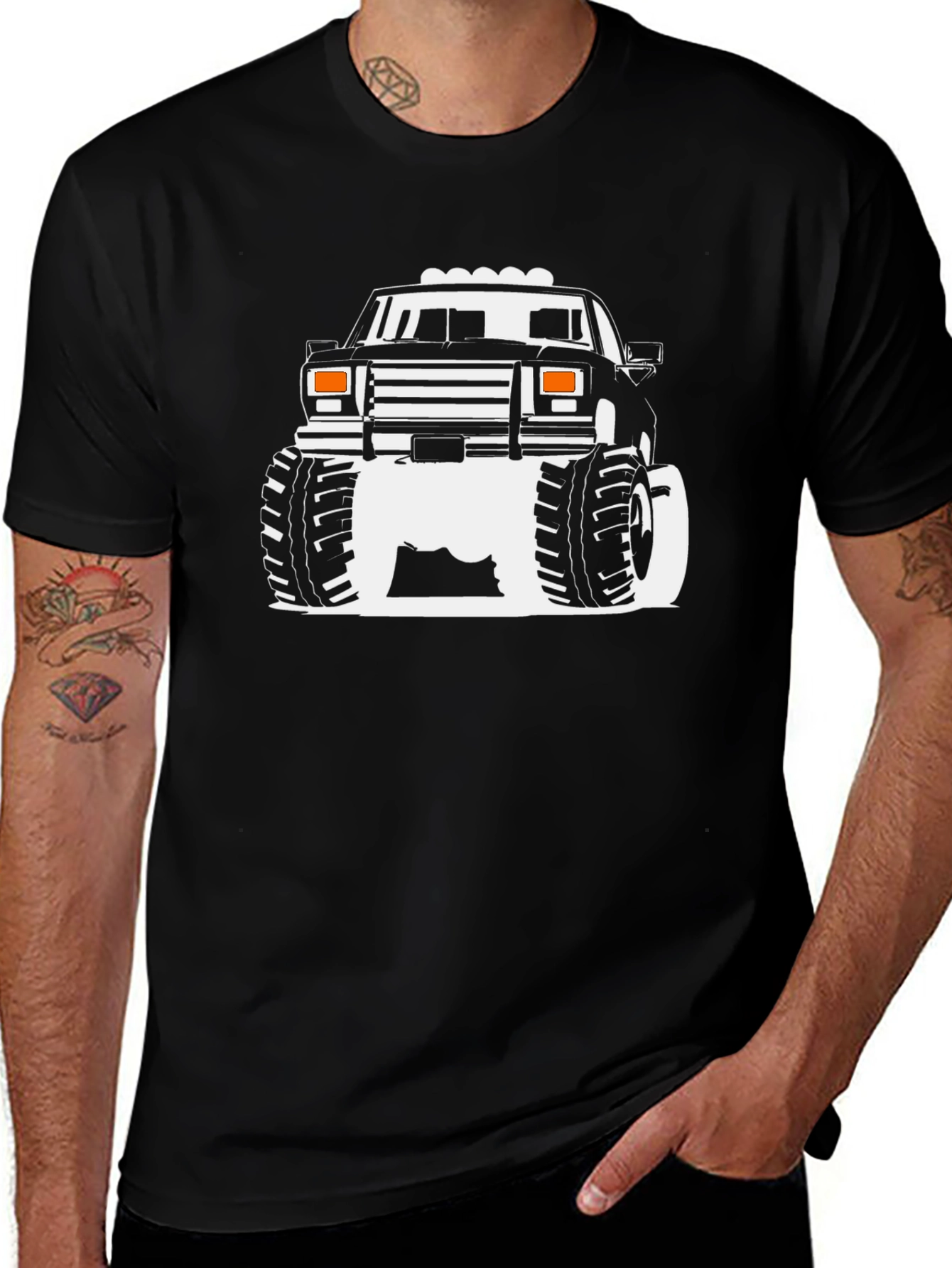 Variant 23 of Monster Truck Graphic T-Shirt - Black