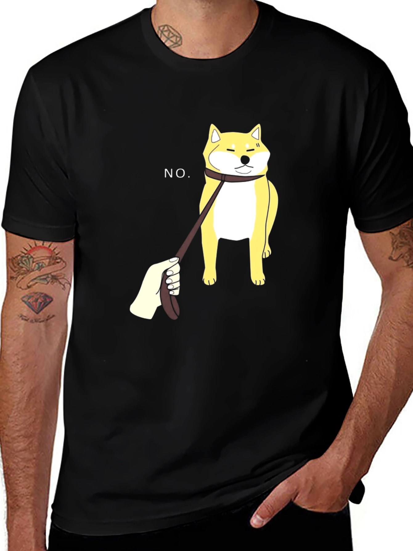 Variant 22 of Funny "No" Dog T-Shirt - Unisex Graphic Tee