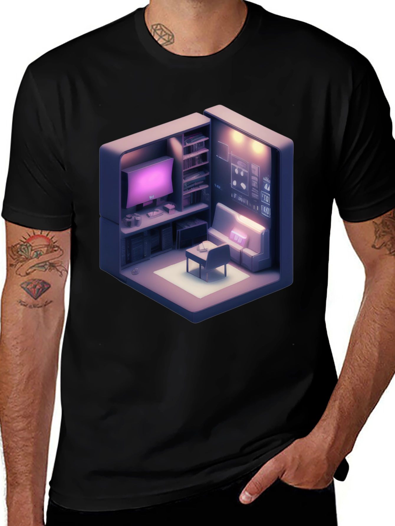 Variant 8 of Isometric Room Graphic Tee