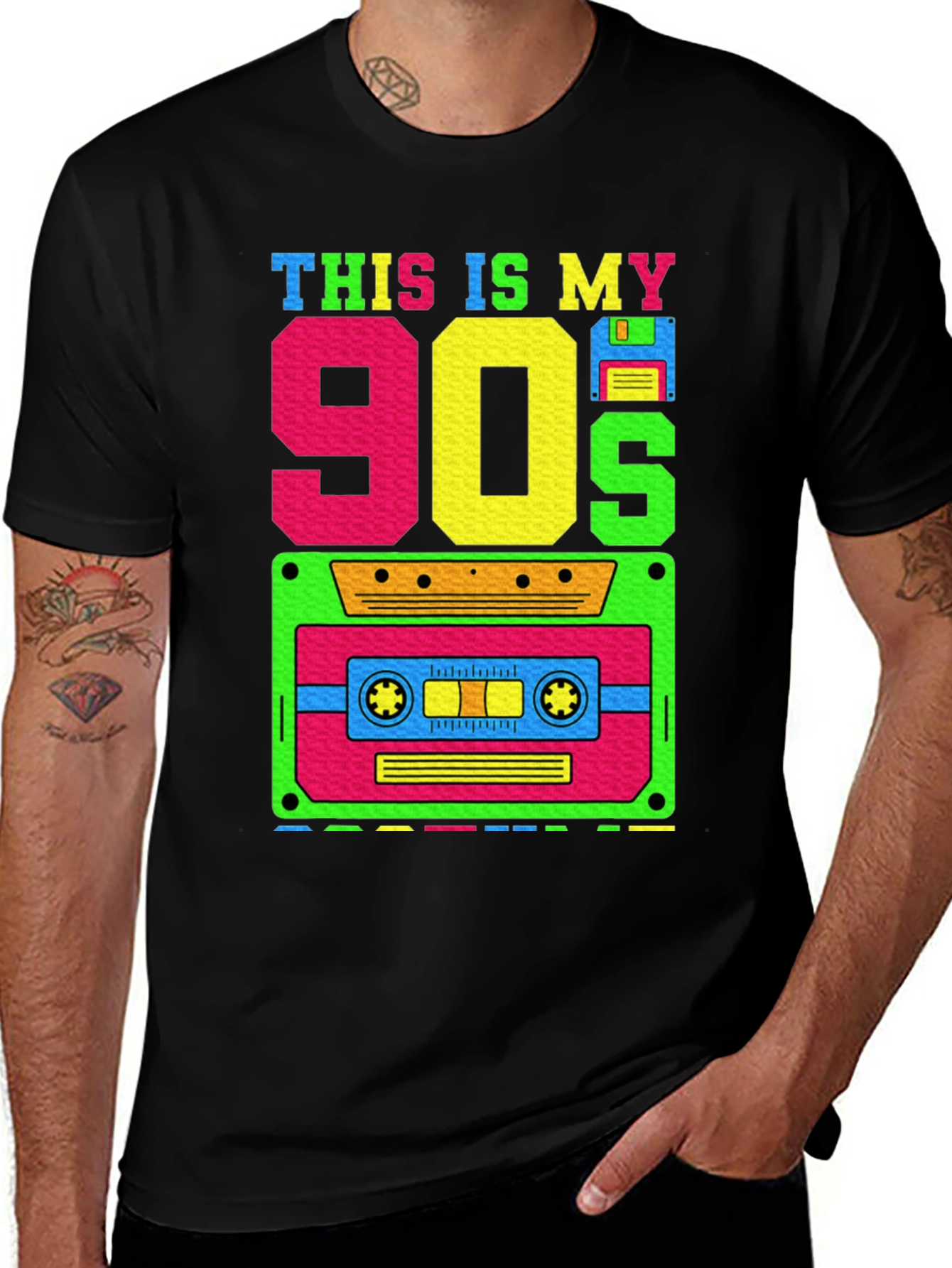 Variant 19 of Retro 90s Cassette Tape T-Shirt