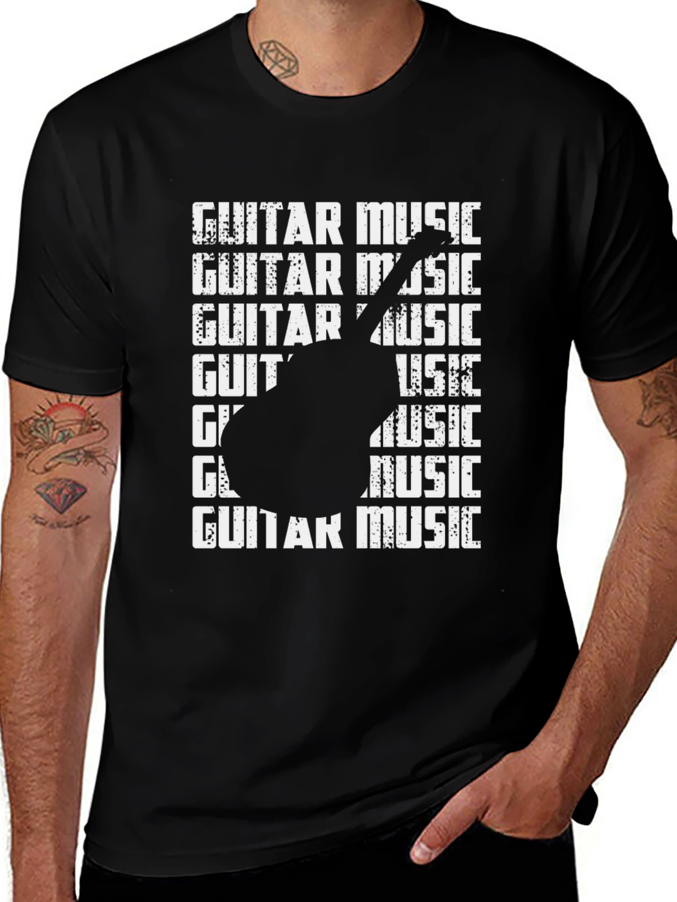 Variant 26 of Guitar Music T-Shirt - Musician Tee