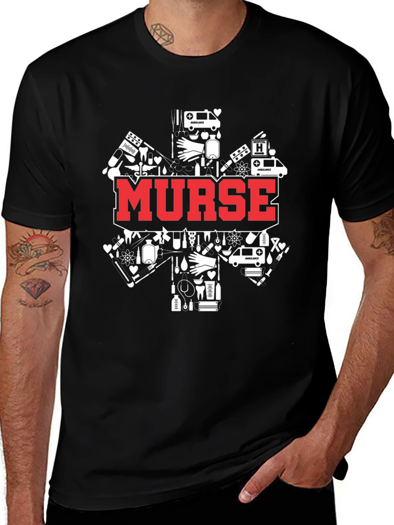 Variant 23 of Nurse Star of Life T-Shirt - Medical Profession Tee