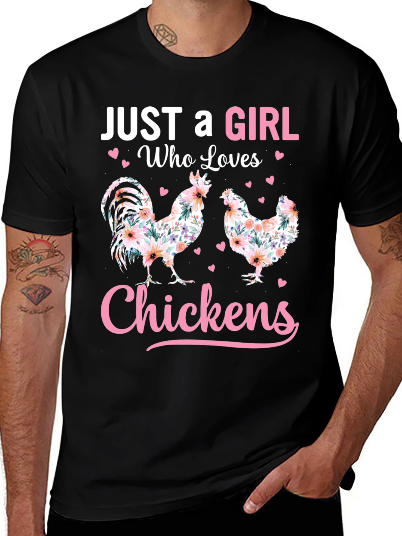 Variant 8 of Just a Girl Who Loves Chickens T-Shirt