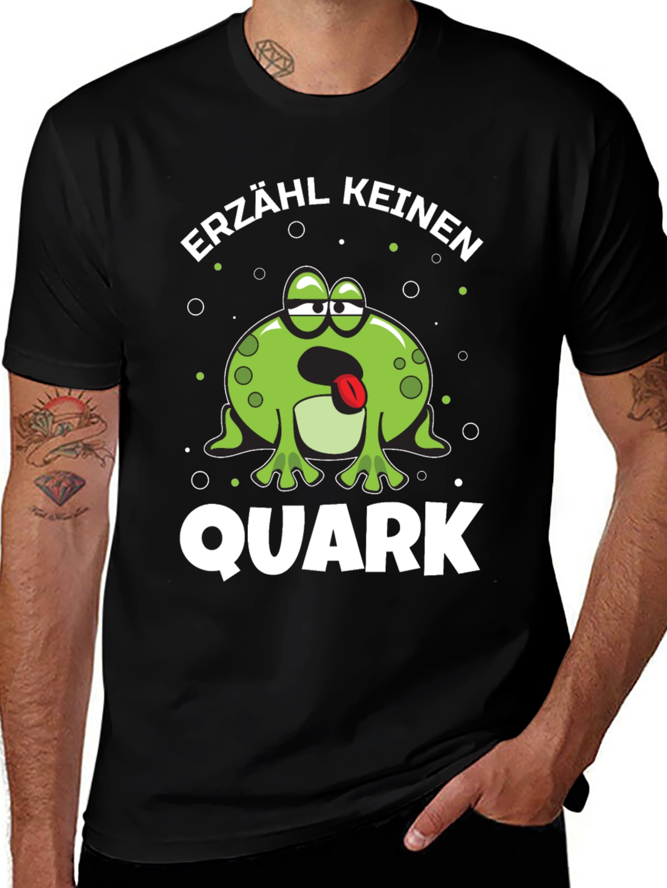 Variant 7 of Funny Frog T-Shirt - Erzähl Keinen Quark - Men's Black Tee