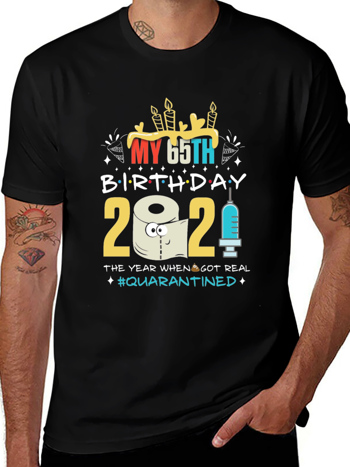 Variant 12 of My 65th Birthday 2021 Quarantined T-Shirt