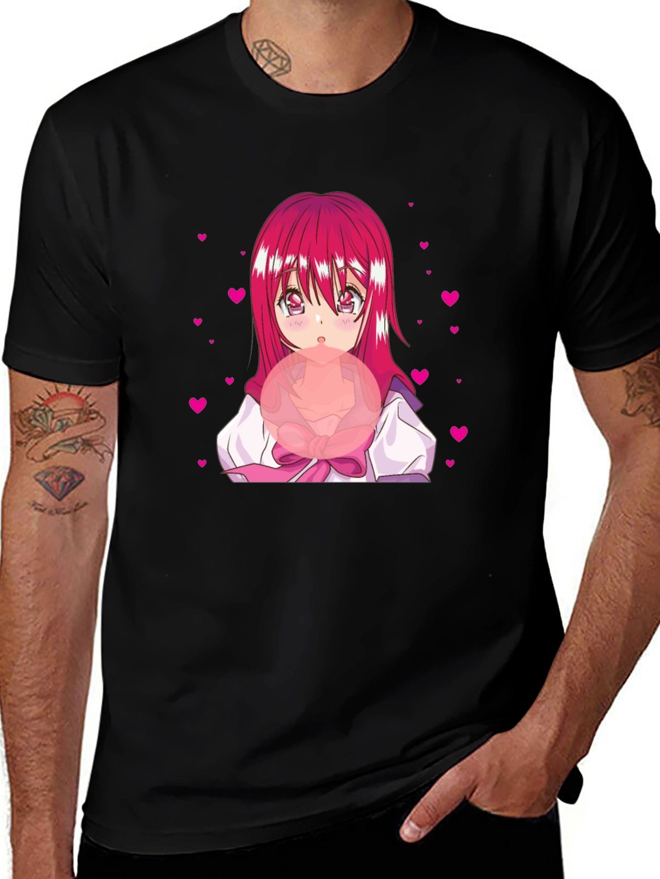 Anime Girl Bubble Gum T-Shirt