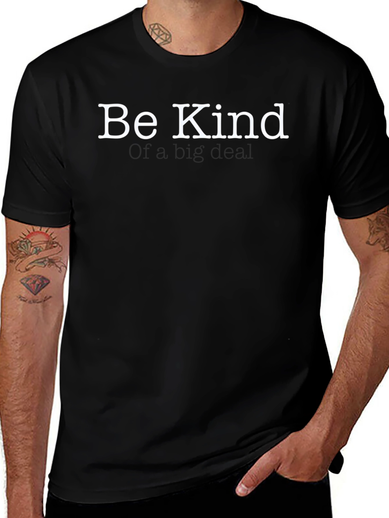 Variant 7 of Be Kind Black Graphic T-Shirt - Short Sleeve Crew Neck