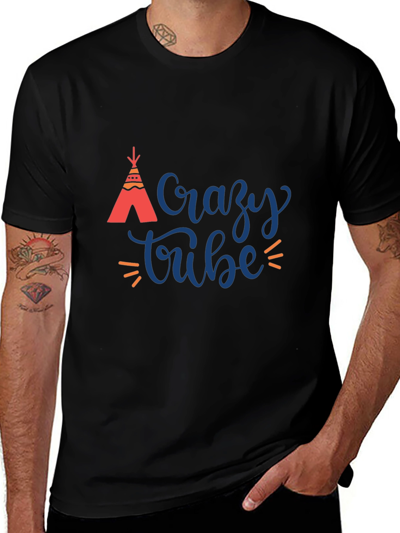 Variant 3 of Crazy Tribe Tee - Stylish Graphic T-Shirt