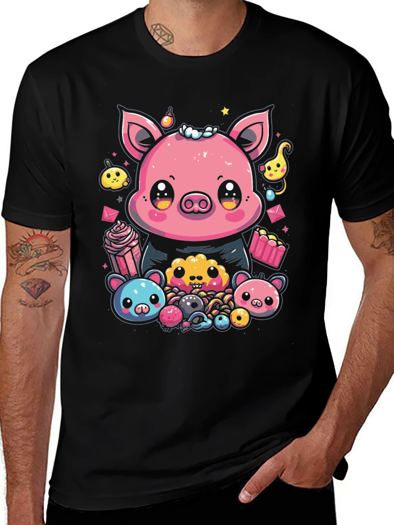 Variant 17 of Kawaii Piggy T-Shirt - Cute Cartoon Graphic Tee