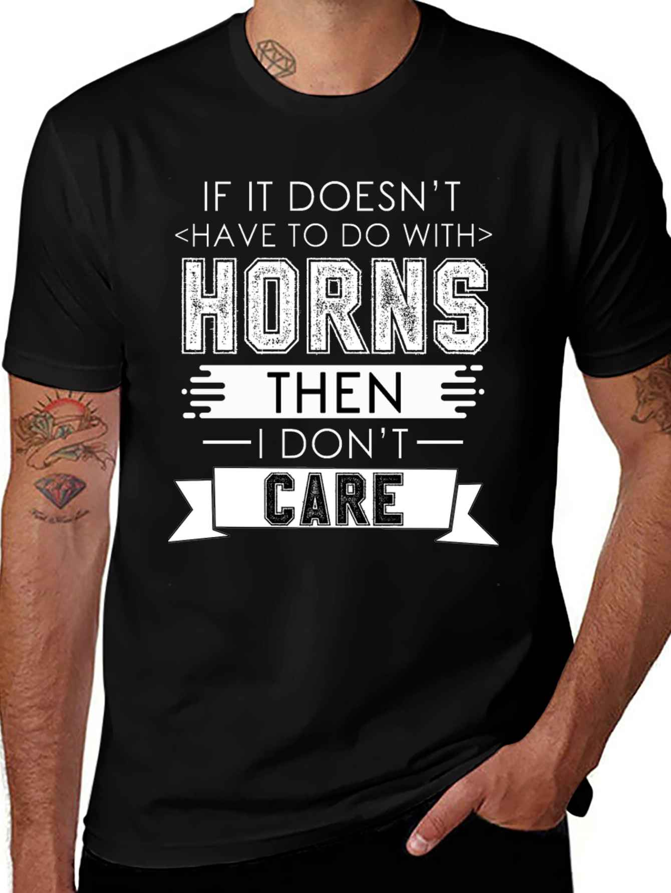 Variant 27 of Horns Graphic T-Shirt - Funny Statement Tee