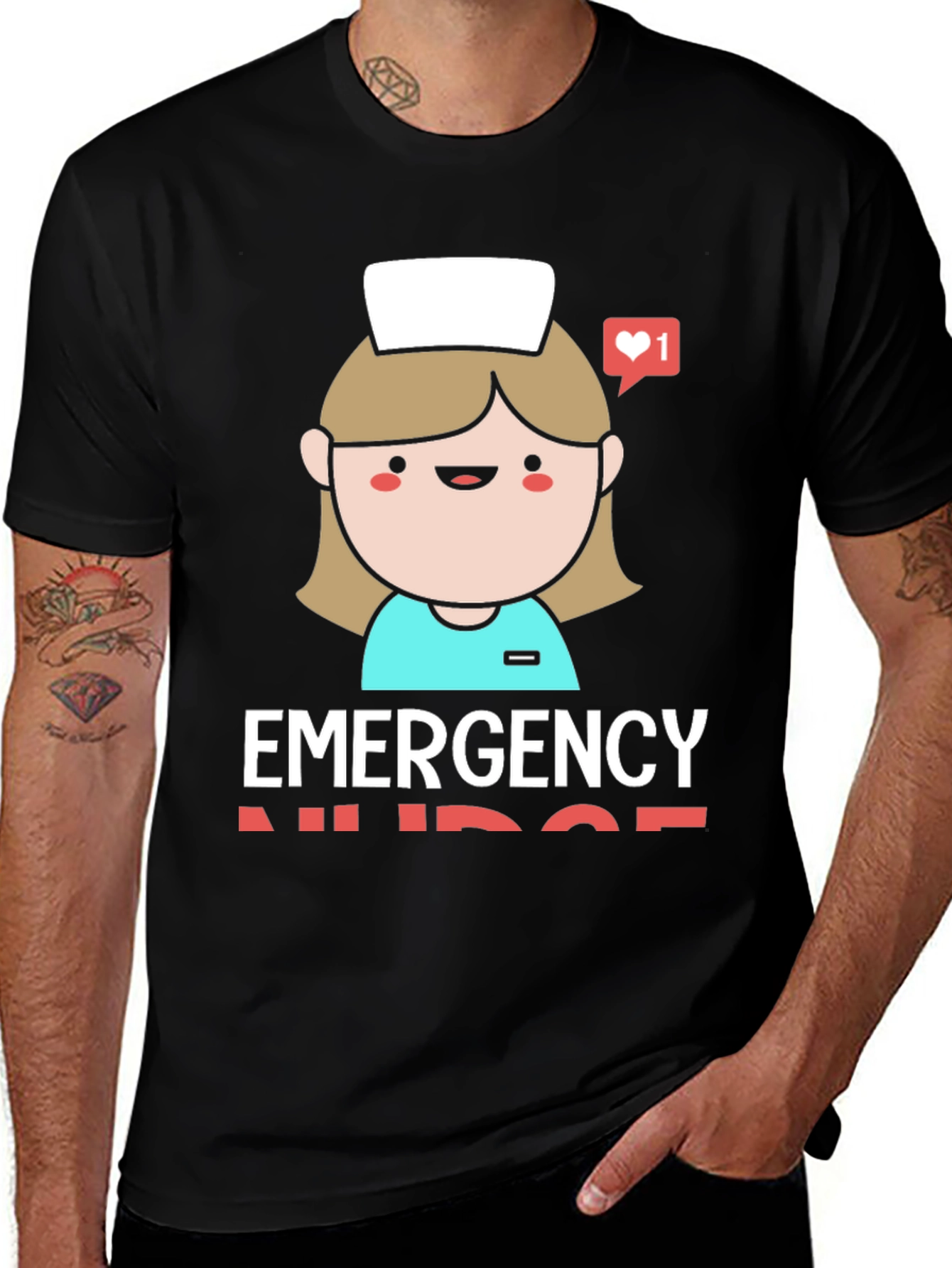 Variant 2 of Emergency Nurse Graphic T-Shirt - Medical Hero Apparel