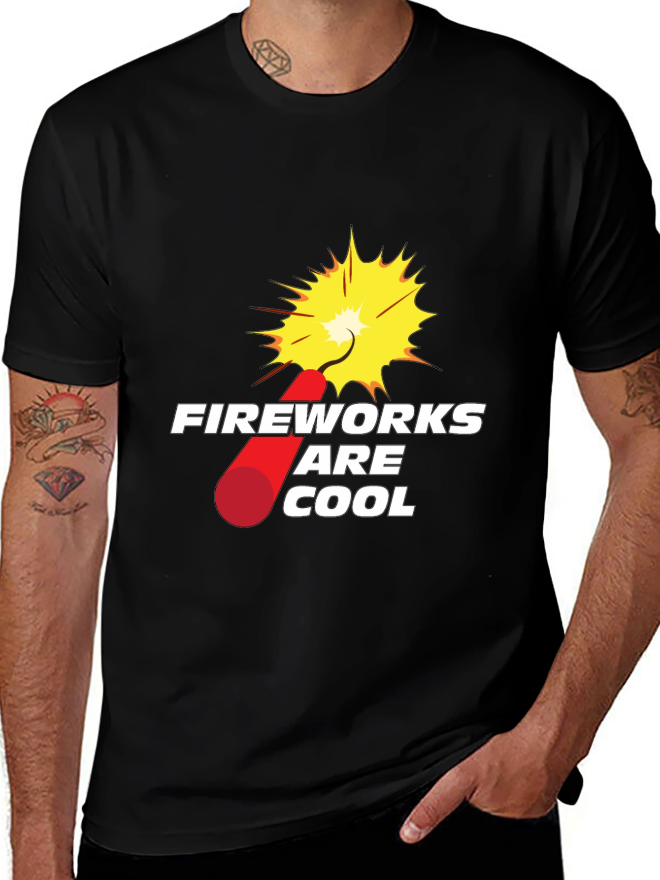 Variant 2 of Fireworks are Cool Graphic T-Shirt