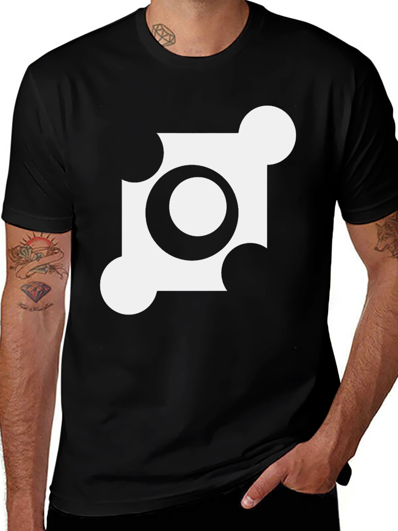 Variant 12 of Abstract Graphic Print Black T-Shirt