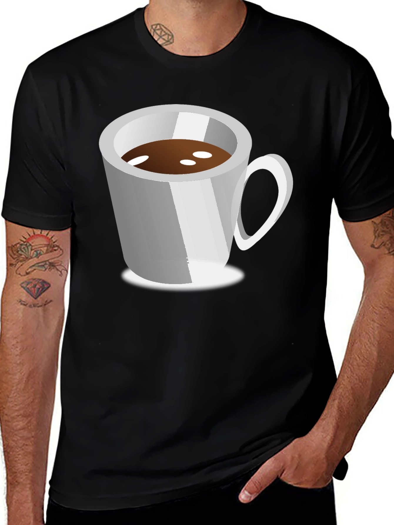 Variant 6 of Coffee Cup Graphic Tee - Brewtiful Black T-Shirt
