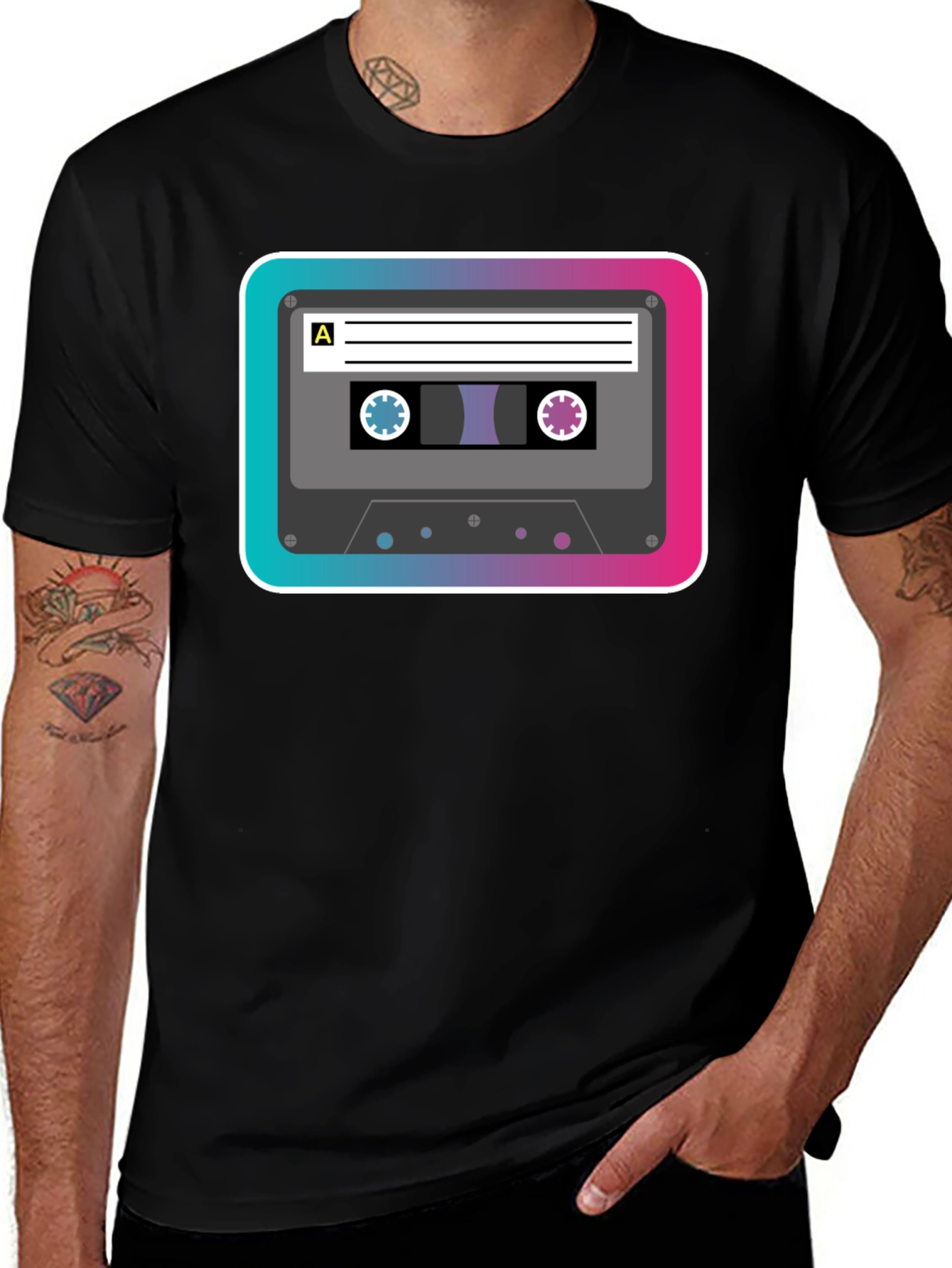 Variant 16 of Retro Cassette Tape Graphic T-Shirt