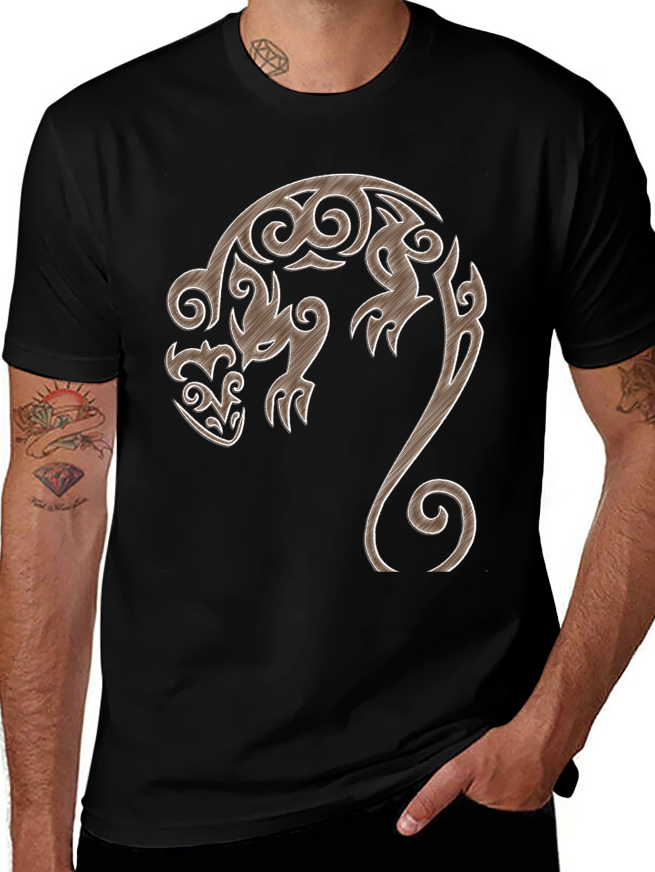 Variant 28 of Tribal Lizard Graphic Tee