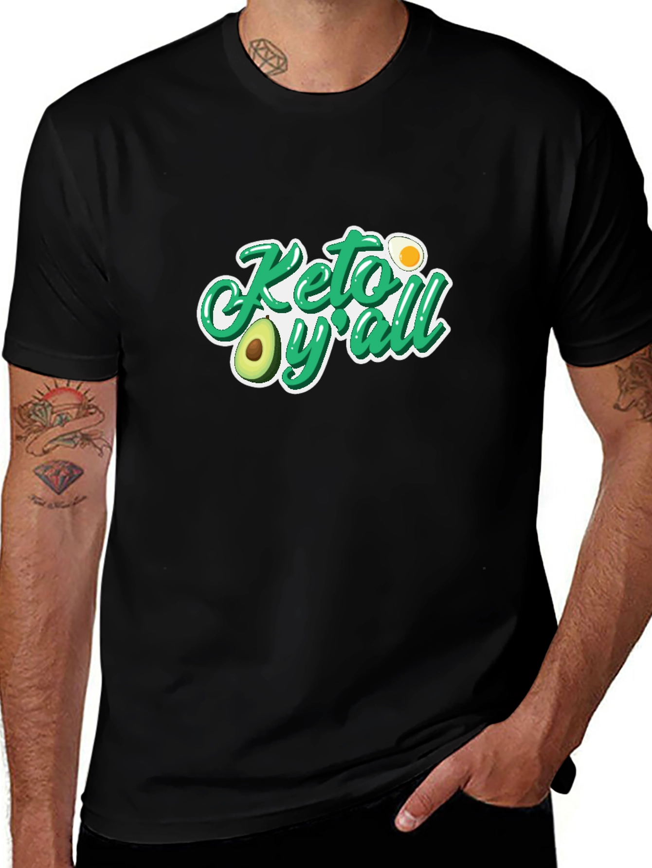 Variant 29 of Keto Y'all T-Shirt - Soft Black Tee
