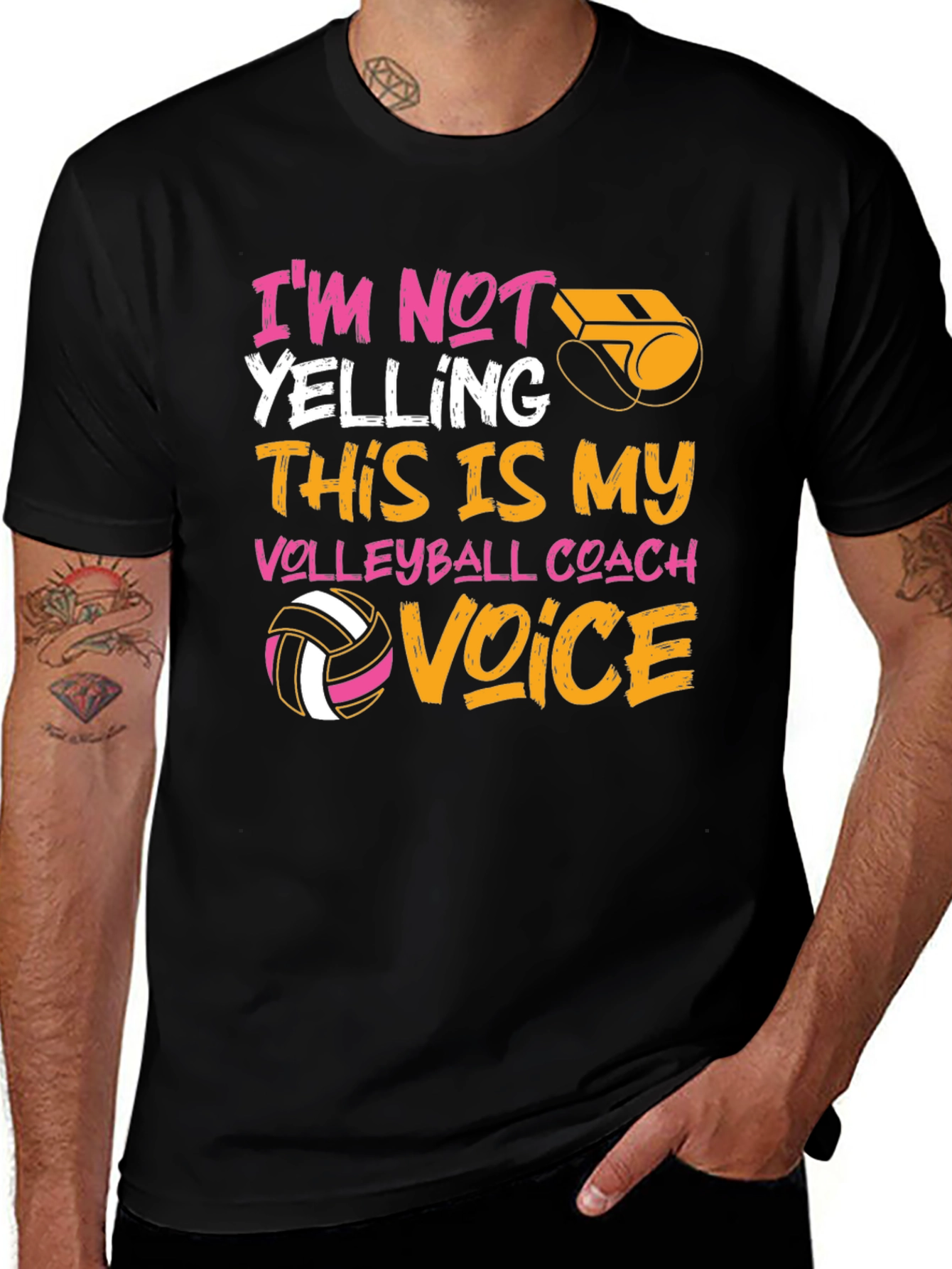Variant 19 of Volleyball Coach Novelty Graphic T-Shirt