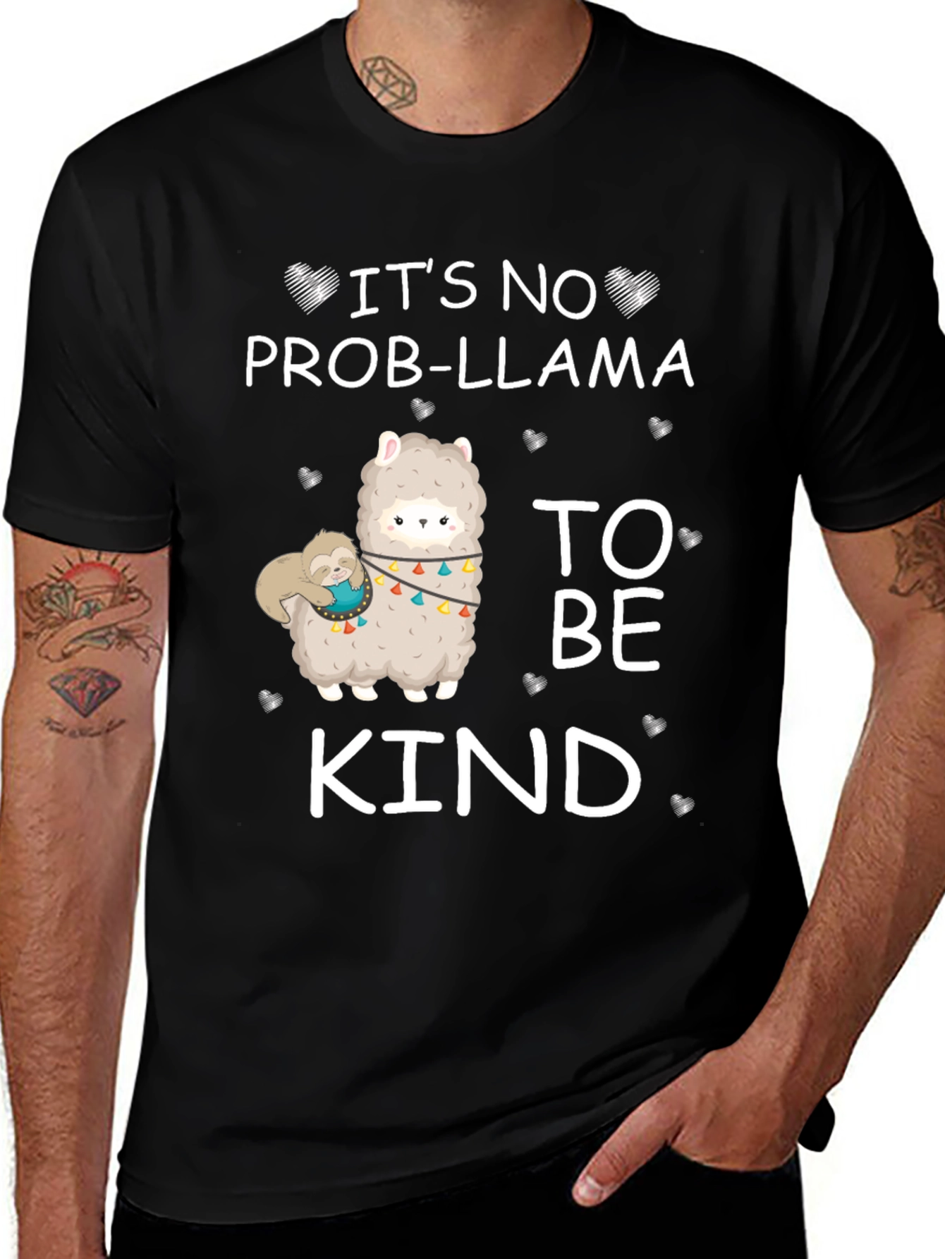 Variant 13 of It's No Prob-Llama To Be Kind Graphic T-Shirt