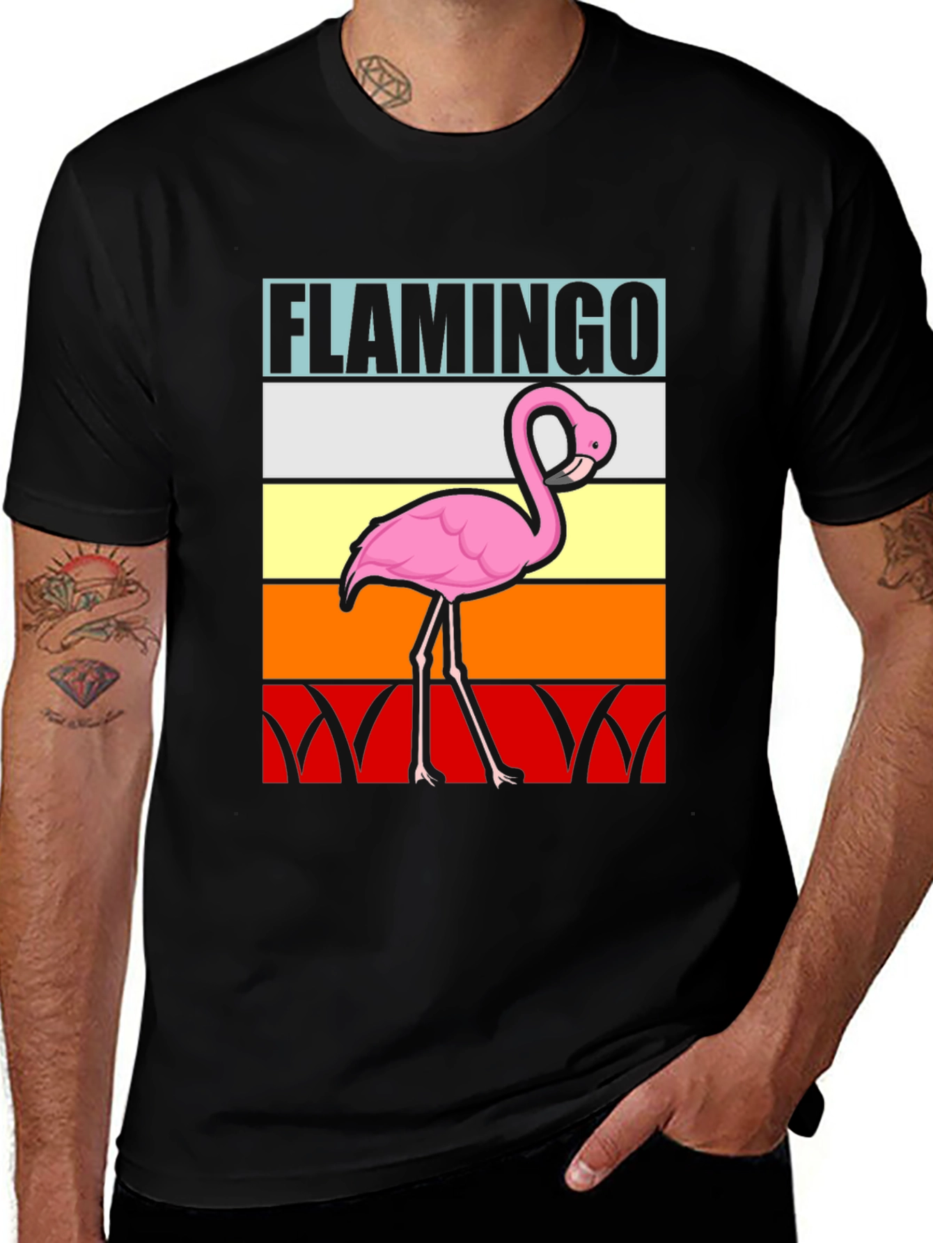Variant 29 of Retro Flamingo Graphic Tee