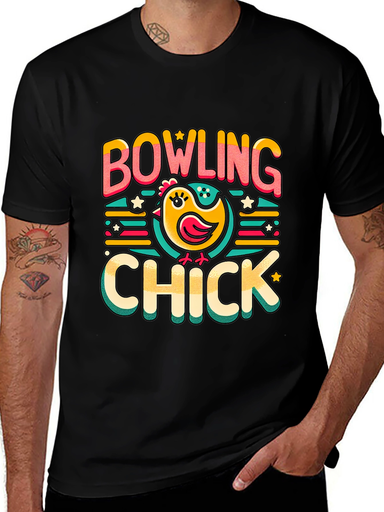 Variant 27 of Bowling Chick Graphic T-Shirt - Fun Bowling Apparel