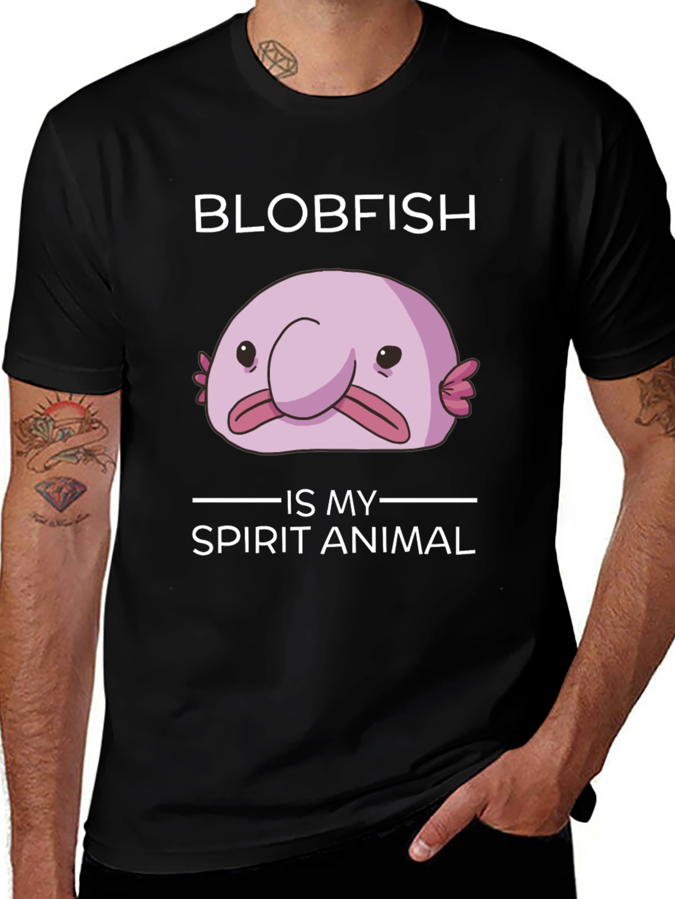 Blobfish Spirit Animal Graphic T-Shirt