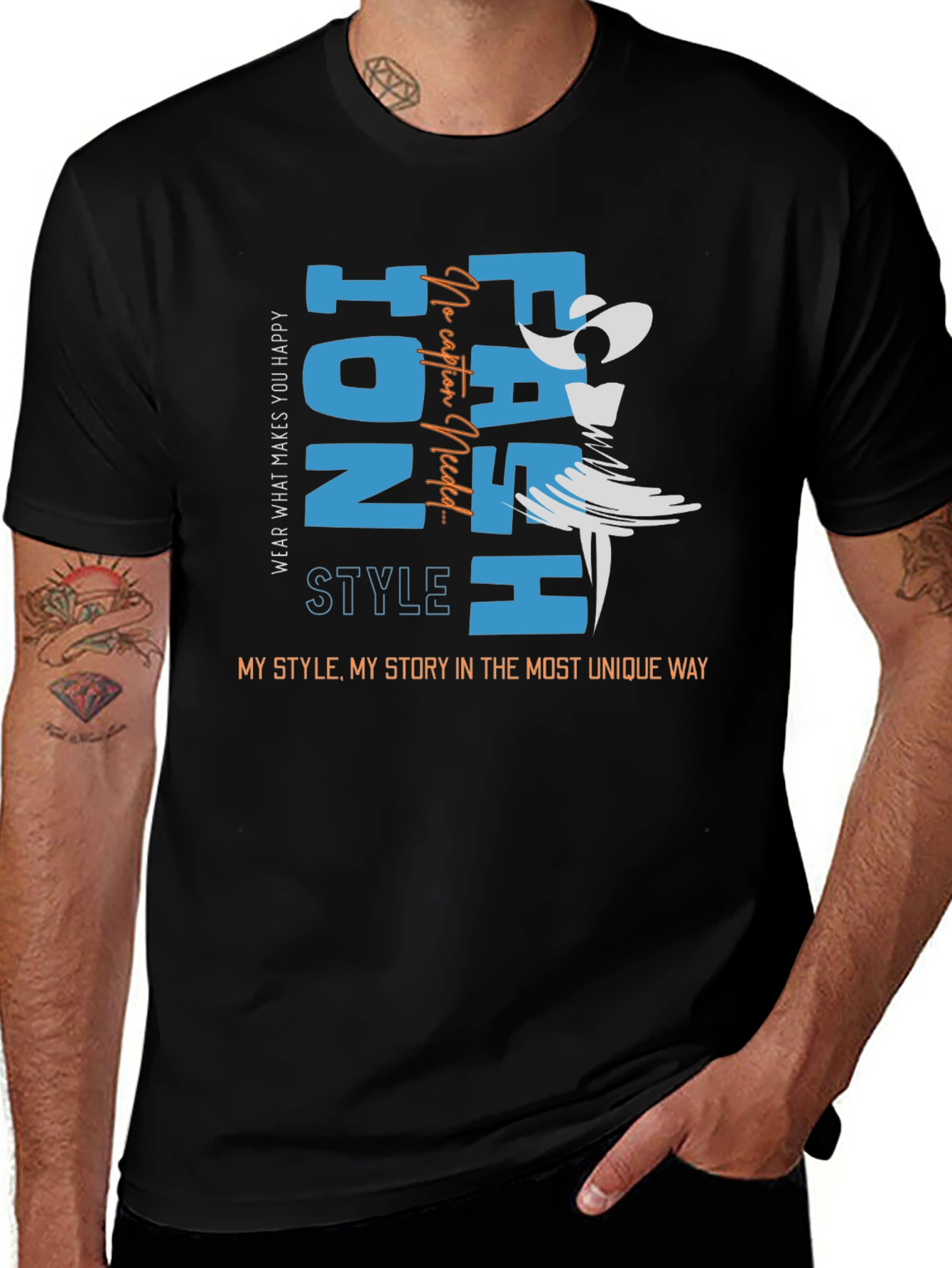 Fashion Style Graphic Print Men's T-Shirt