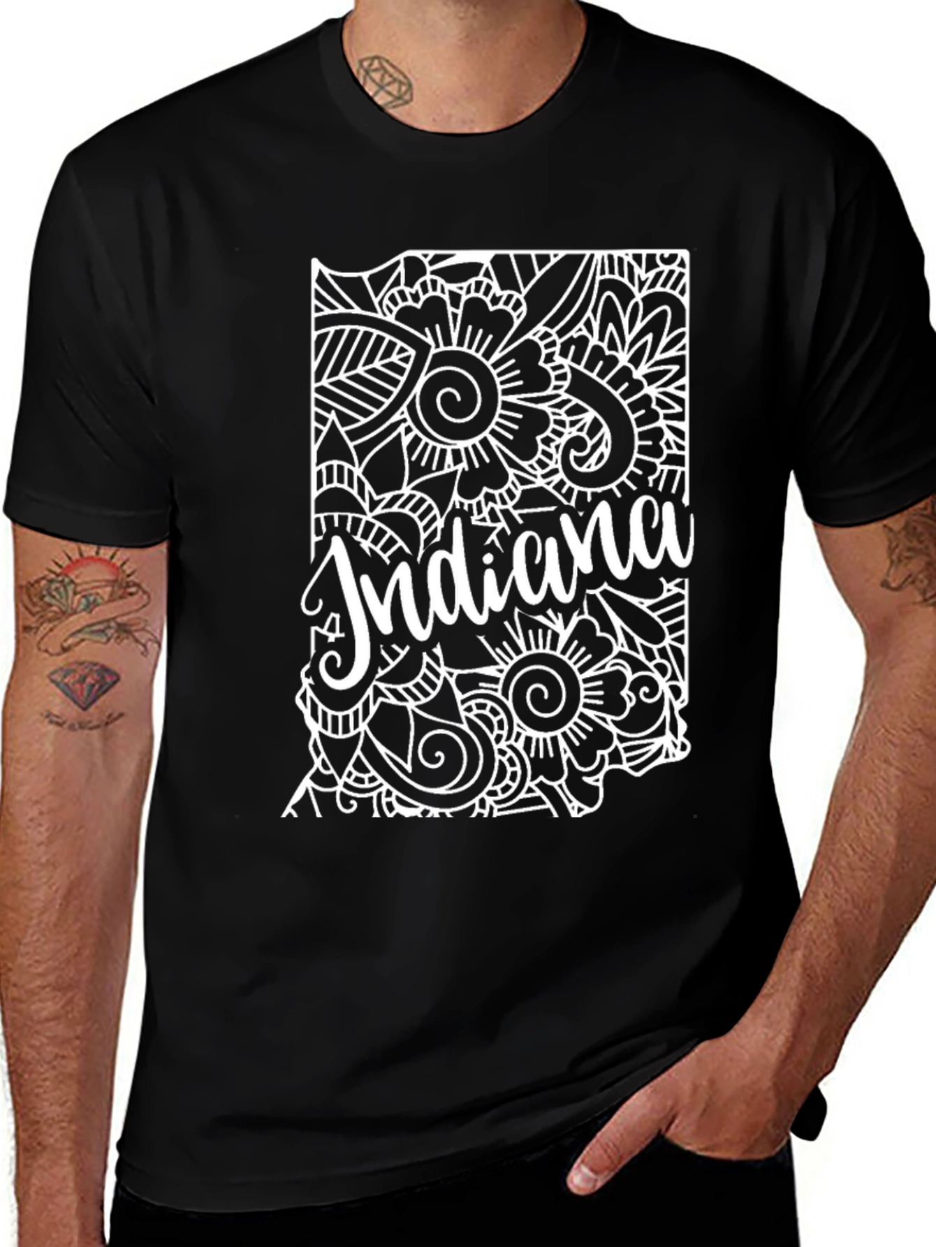 Variant 20 of Indiana Floral State T-Shirt