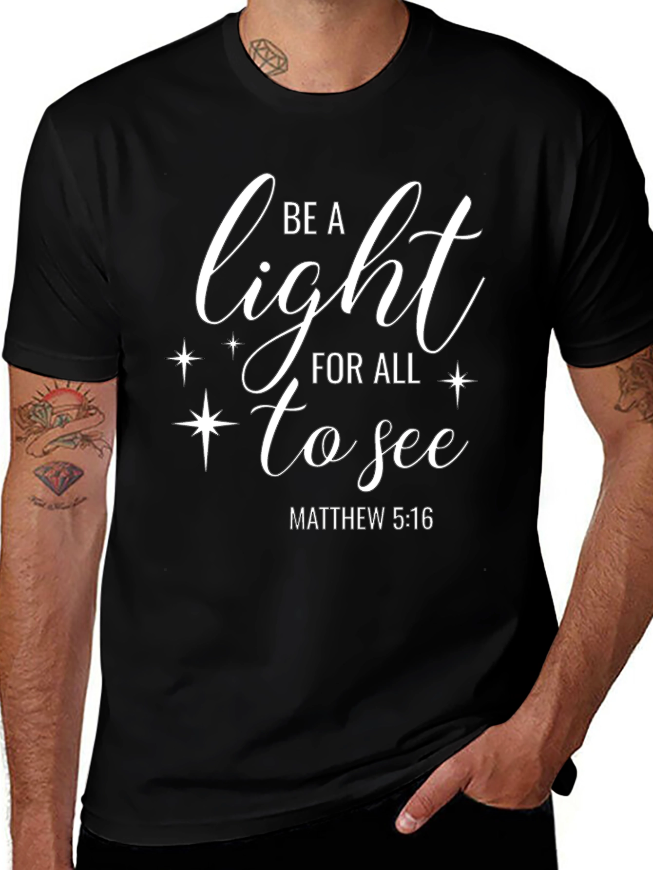 Be A Light T-Shirt - Matthew 5:16 Christian Apparel
