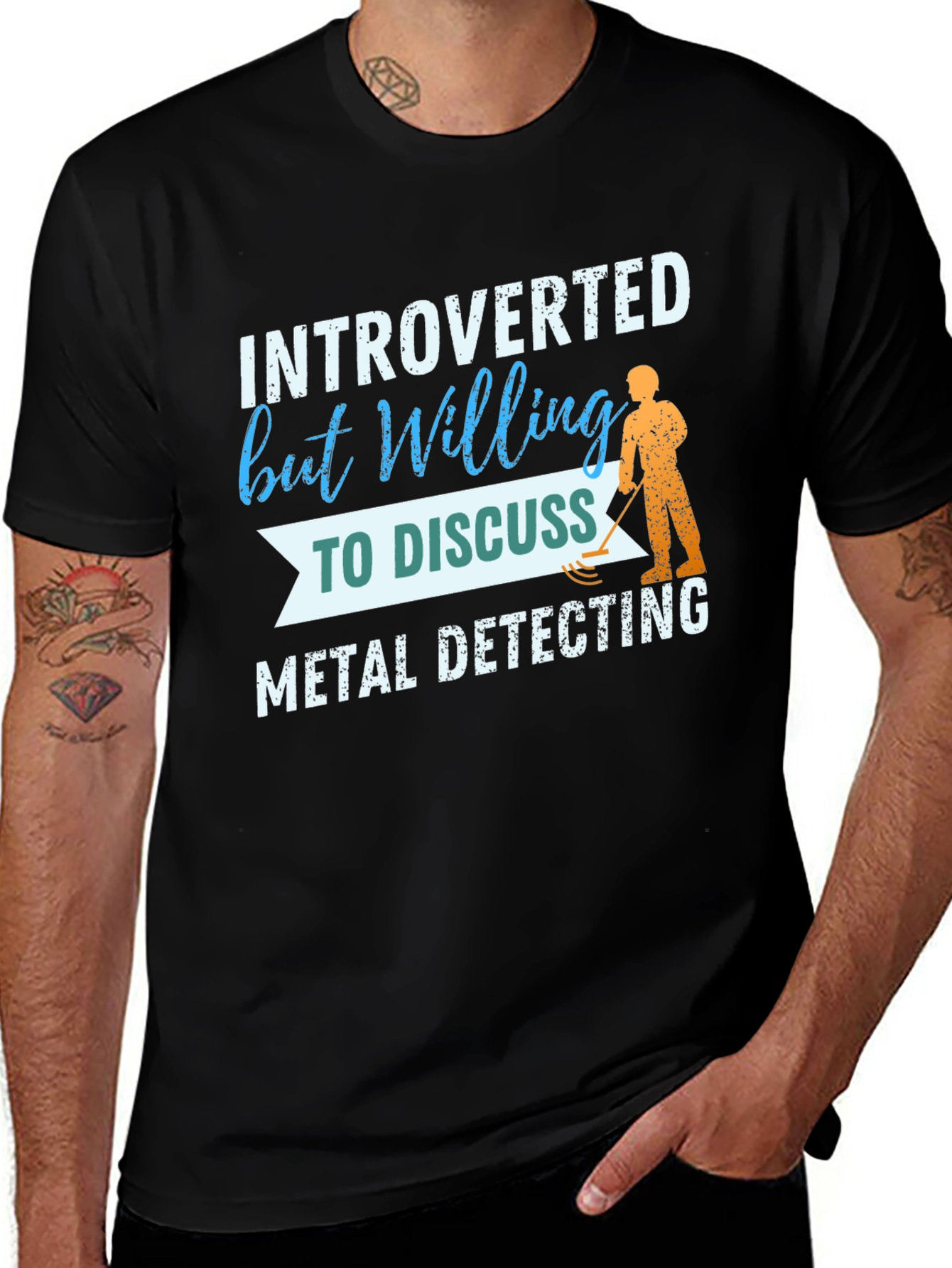 Variant 24 of Introverted Metal Detecting T-Shirt